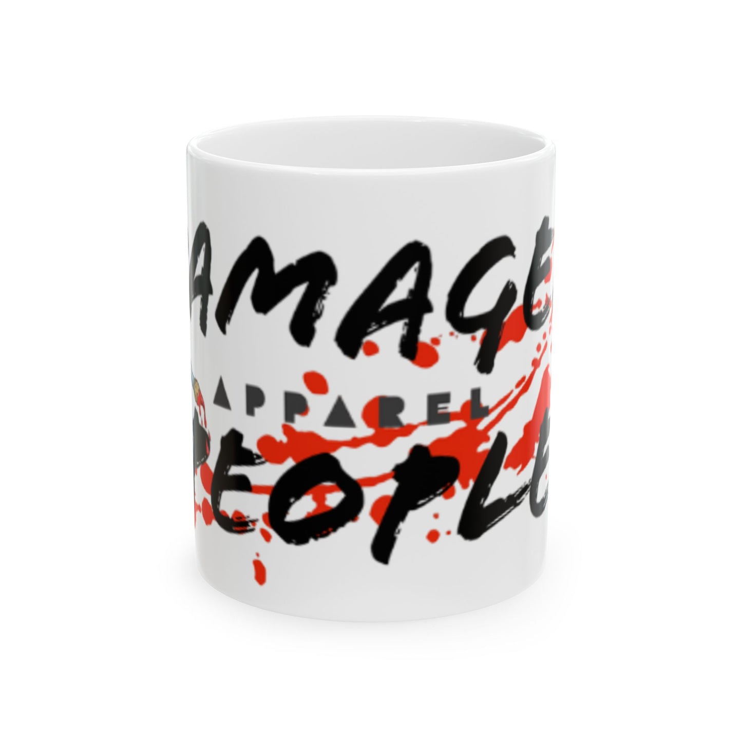 Mug - Damaged People Apparel Paint Slayer Collection Edgy Bold Red Paint Splatter Design