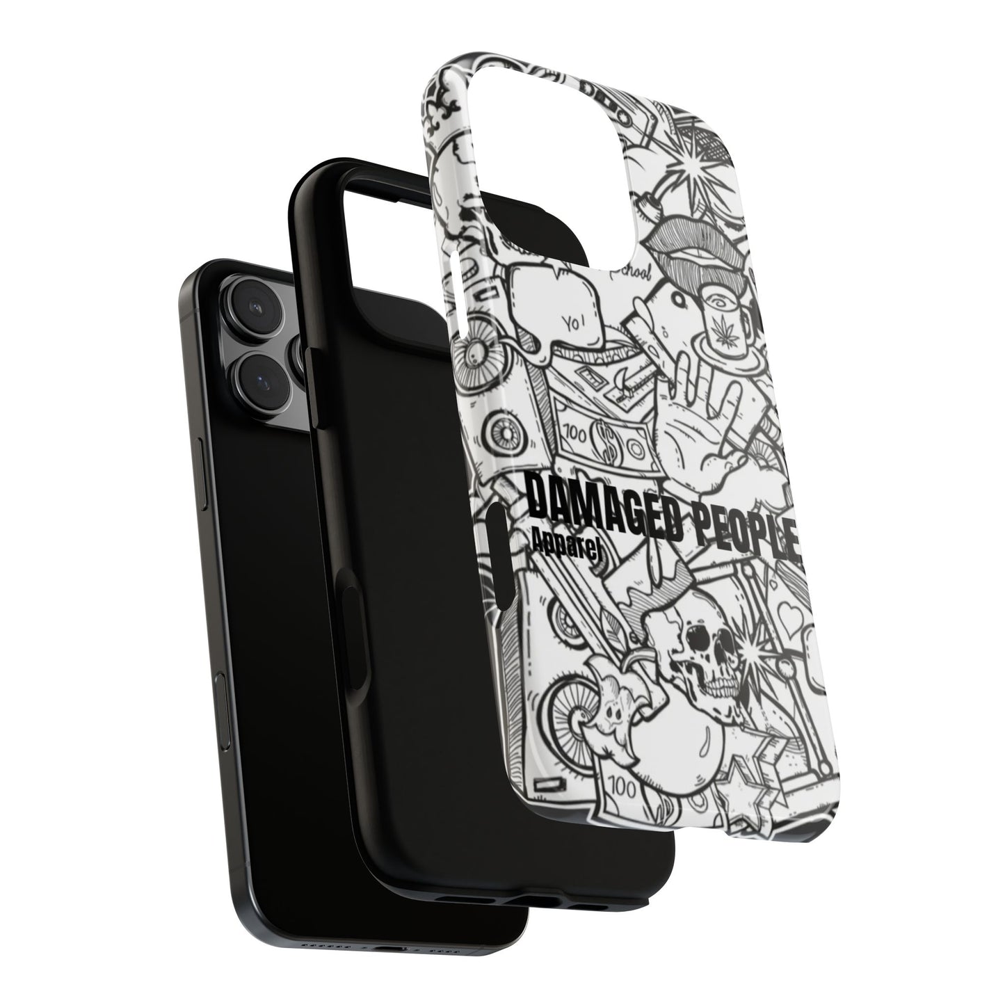 Tough Cases - Damaged People Phone Case - Edgy Vintage Design for Creative Spirits