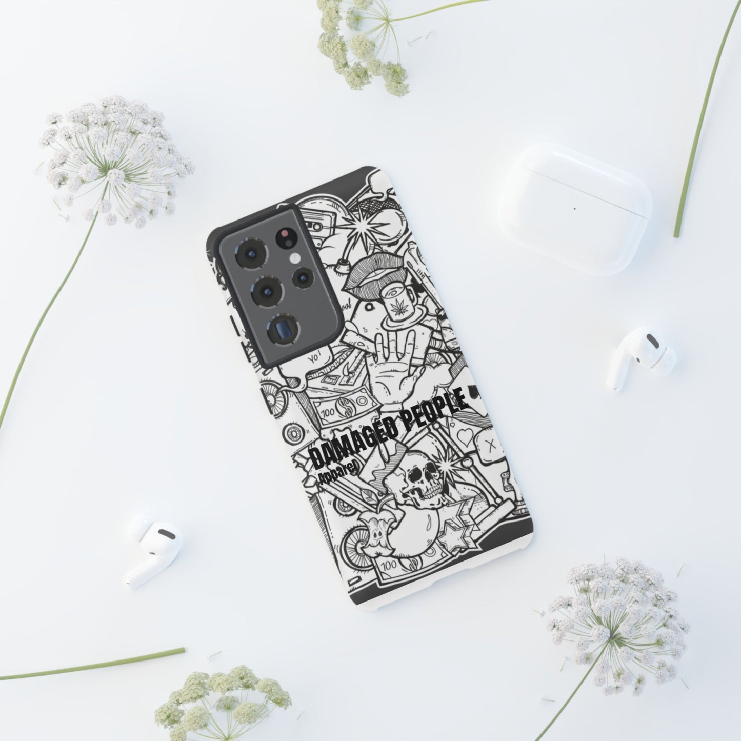 Tough Cases - Damaged People Phone Case - Edgy Vintage Design for Creative Spirits