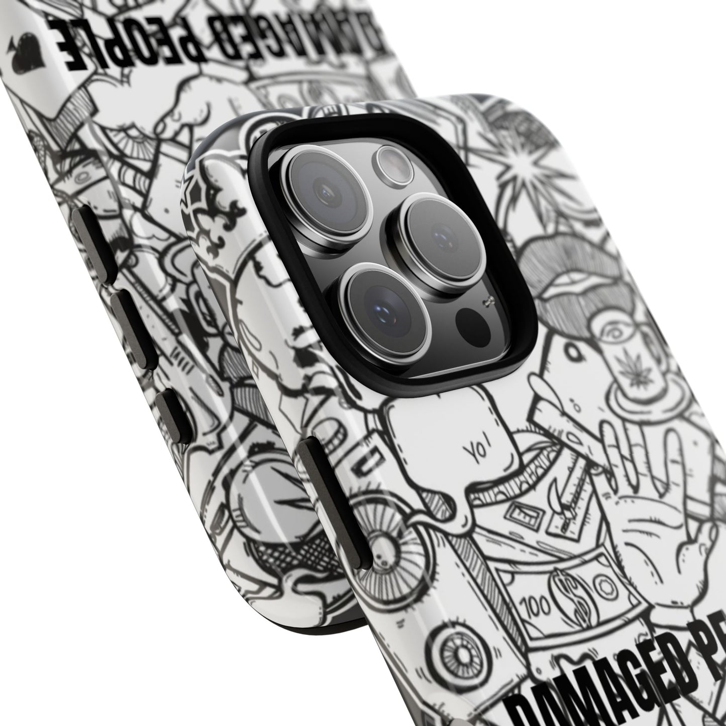 Tough Cases - Damaged People Phone Case - Edgy Vintage Design for Creative Spirits