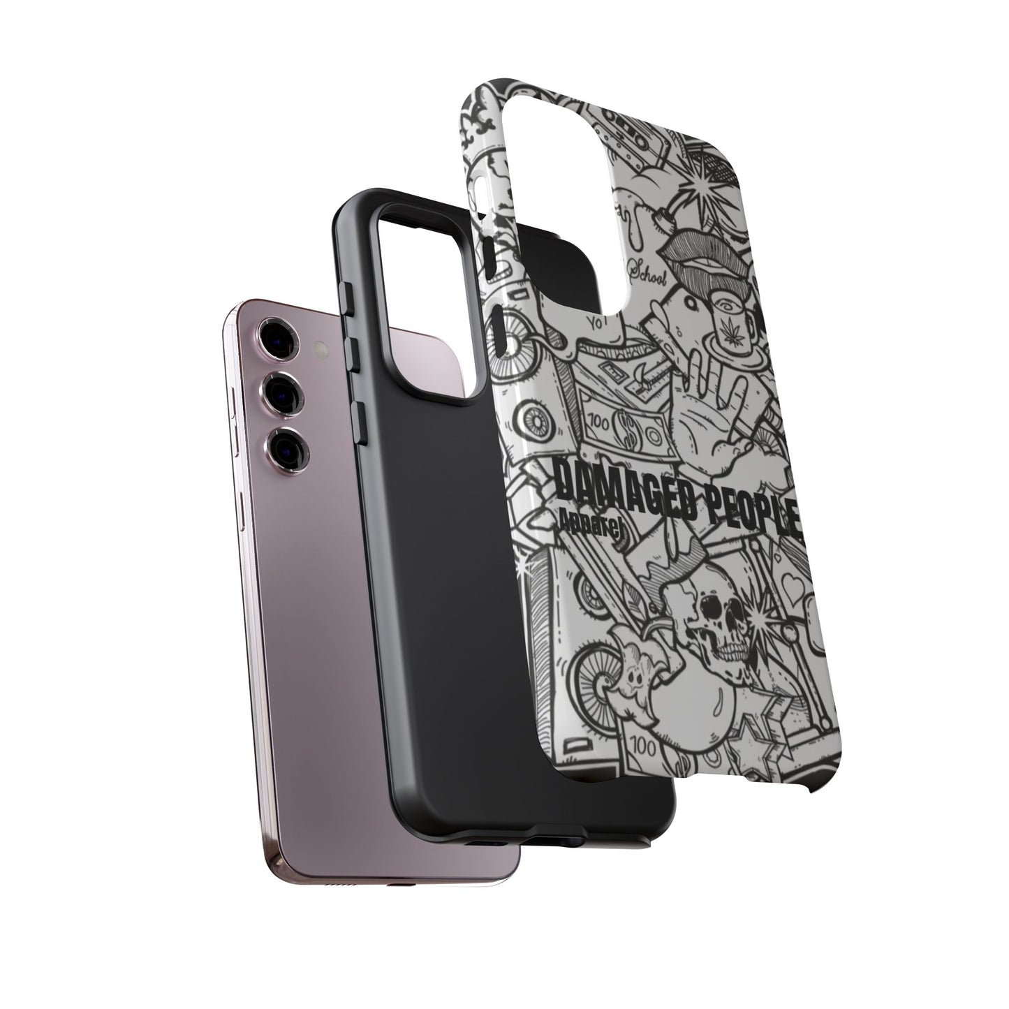 Tough Cases - Damaged People Phone Case - Edgy Vintage Design for Creative Spirits