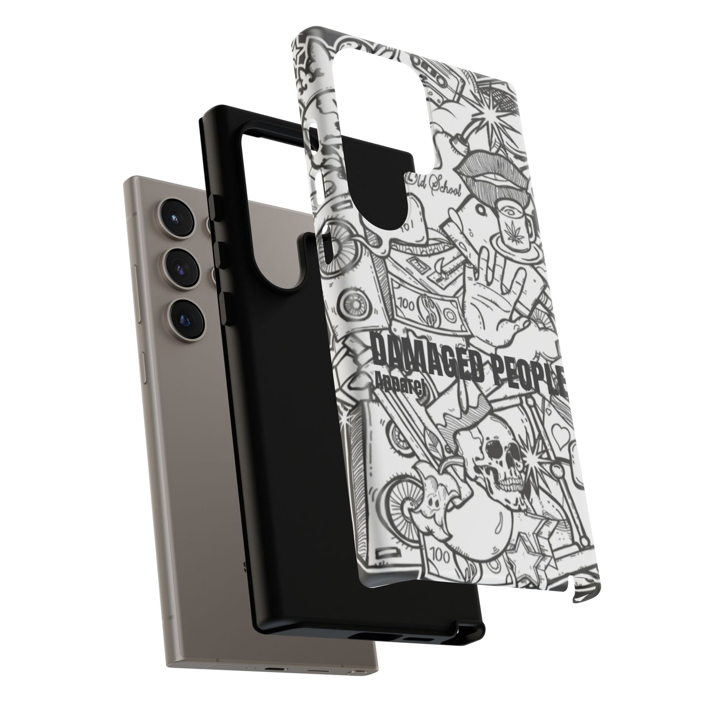 Tough Cases - Damaged People Phone Case - Edgy Vintage Design for Creative Spirits