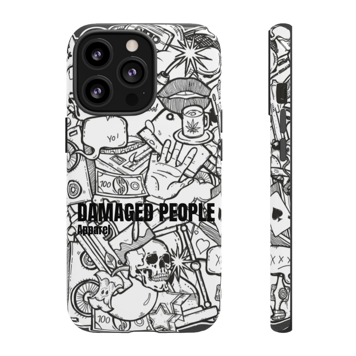 Tough Cases - Damaged People Phone Case - Edgy Vintage Design for Creative Spirits