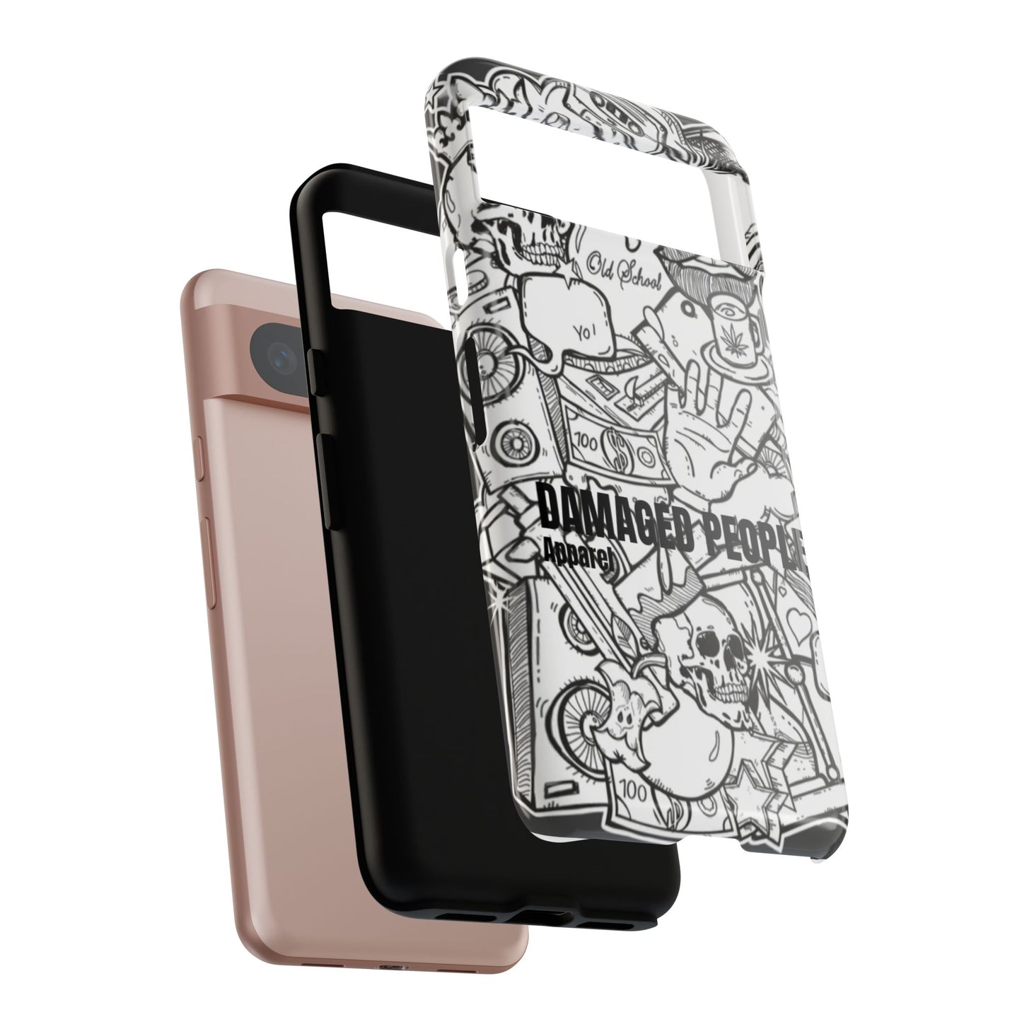 Tough Cases - Damaged People Phone Case - Edgy Vintage Design for Creative Spirits