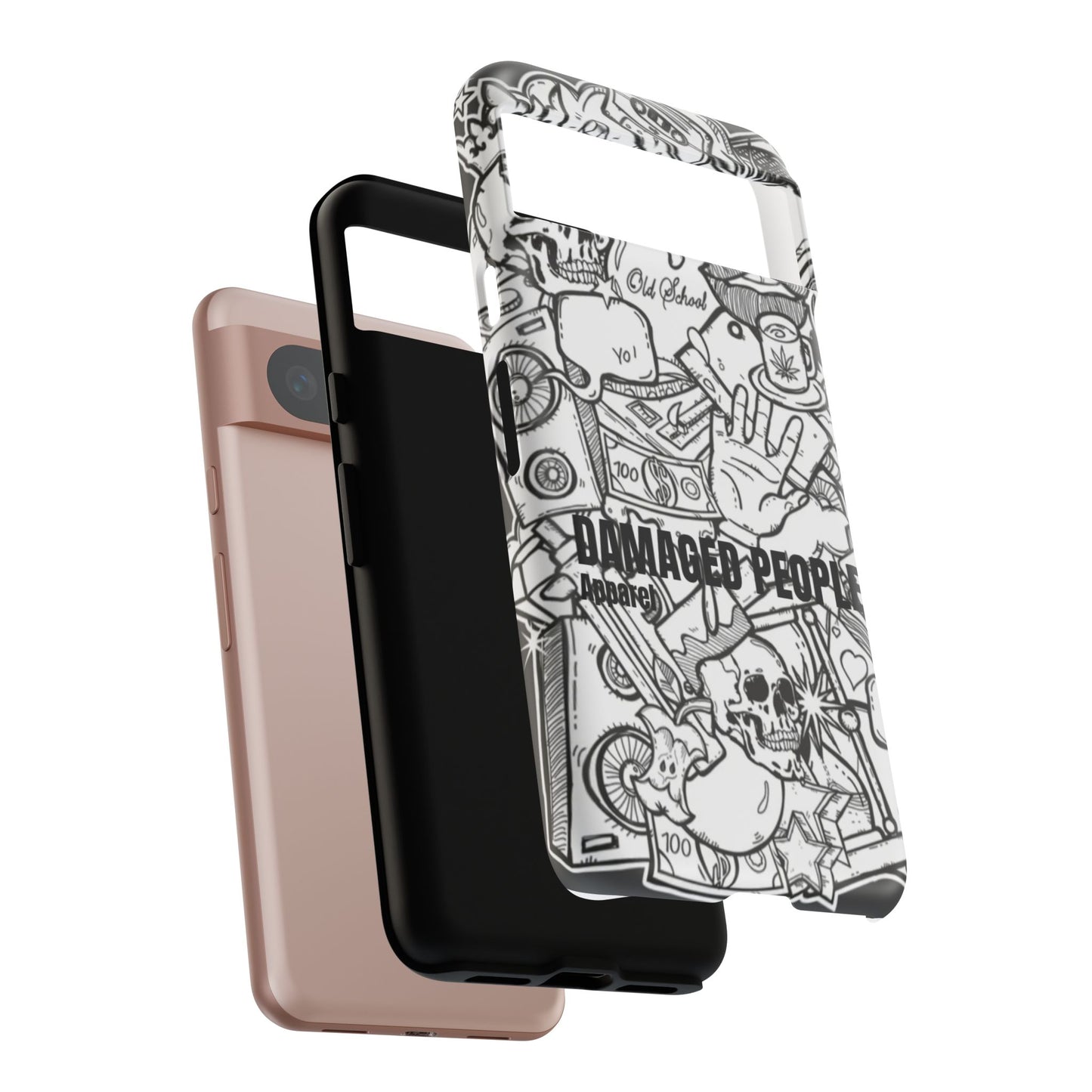 Tough Cases - Damaged People Phone Case - Edgy Vintage Design for Creative Spirits
