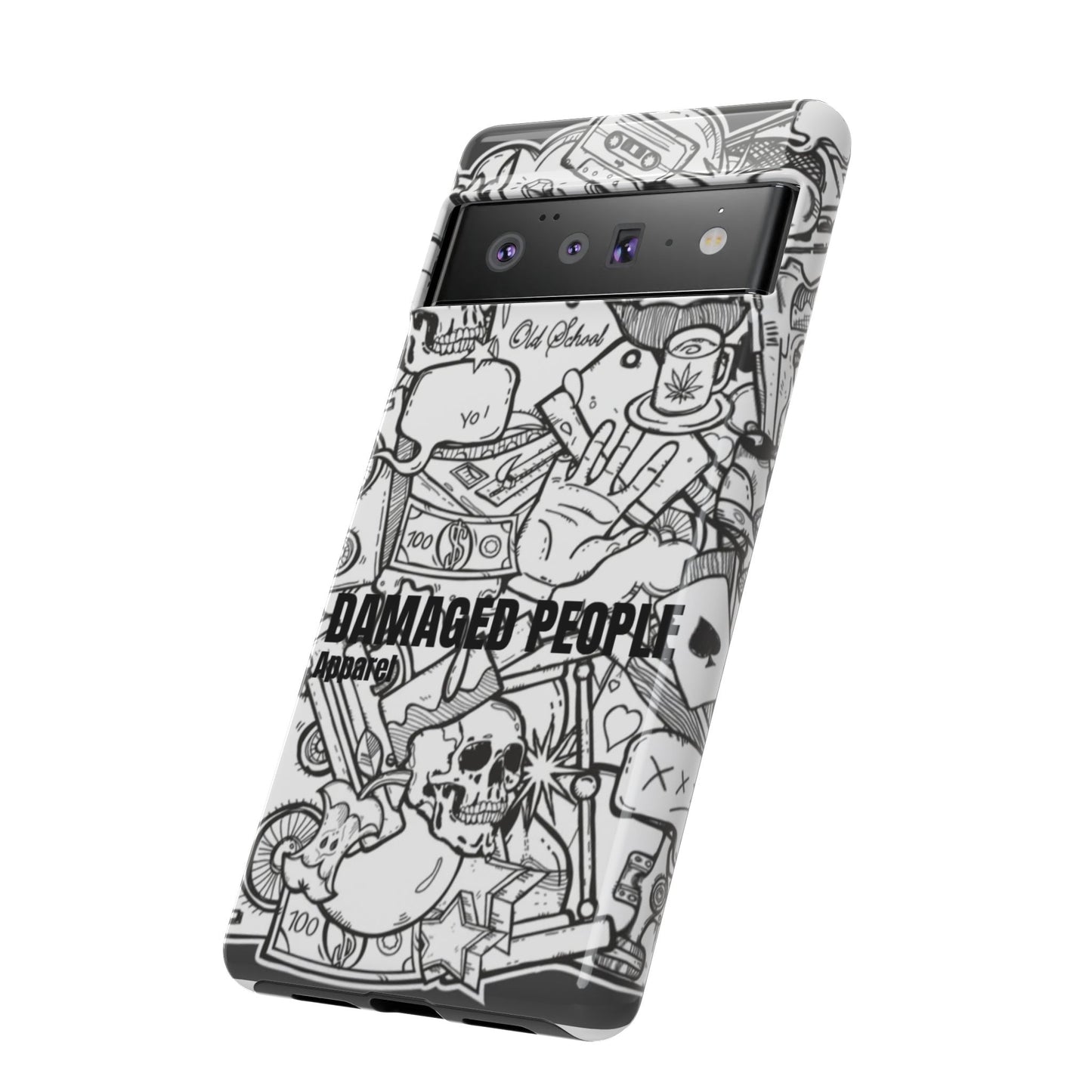 Tough Cases - Damaged People Phone Case - Edgy Vintage Design for Creative Spirits