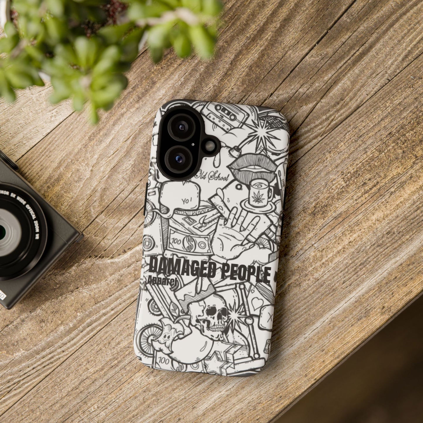 Tough Cases - Damaged People Phone Case - Edgy Vintage Design for Creative Spirits
