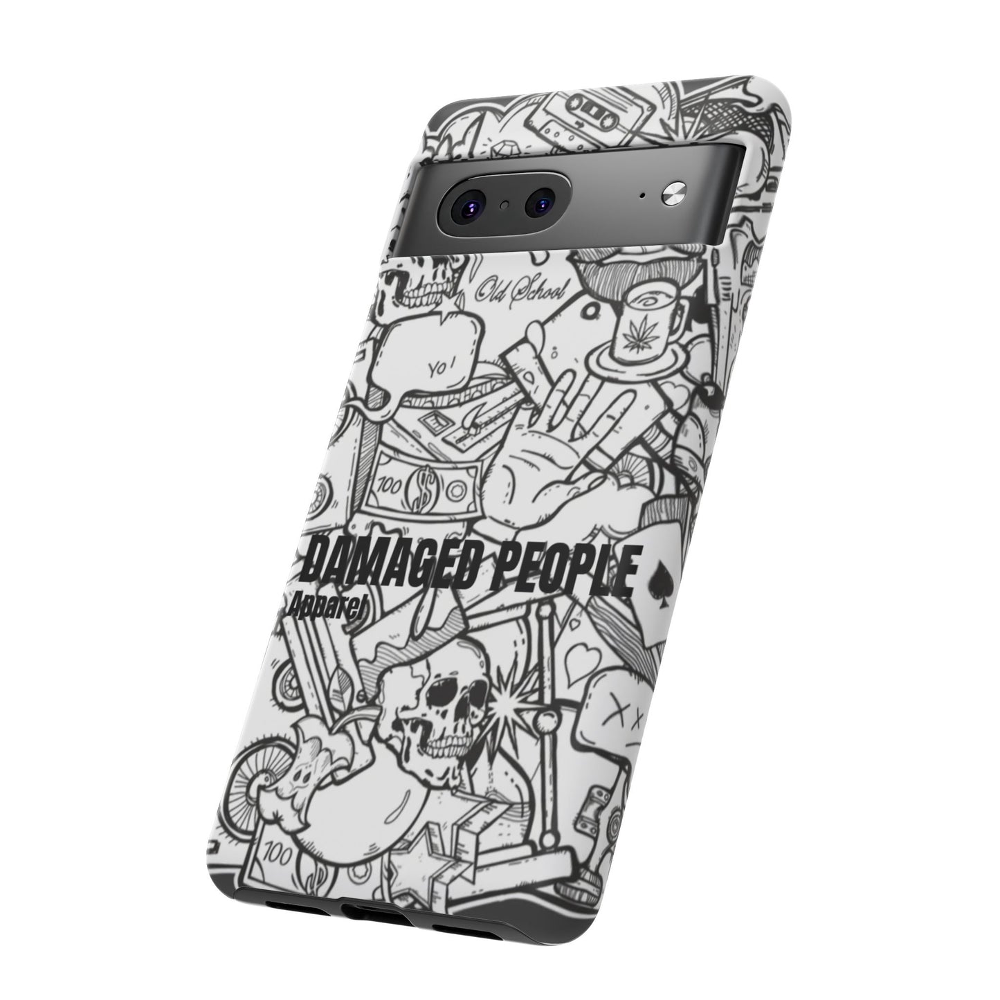 Tough Cases - Damaged People Phone Case - Edgy Vintage Design for Creative Spirits