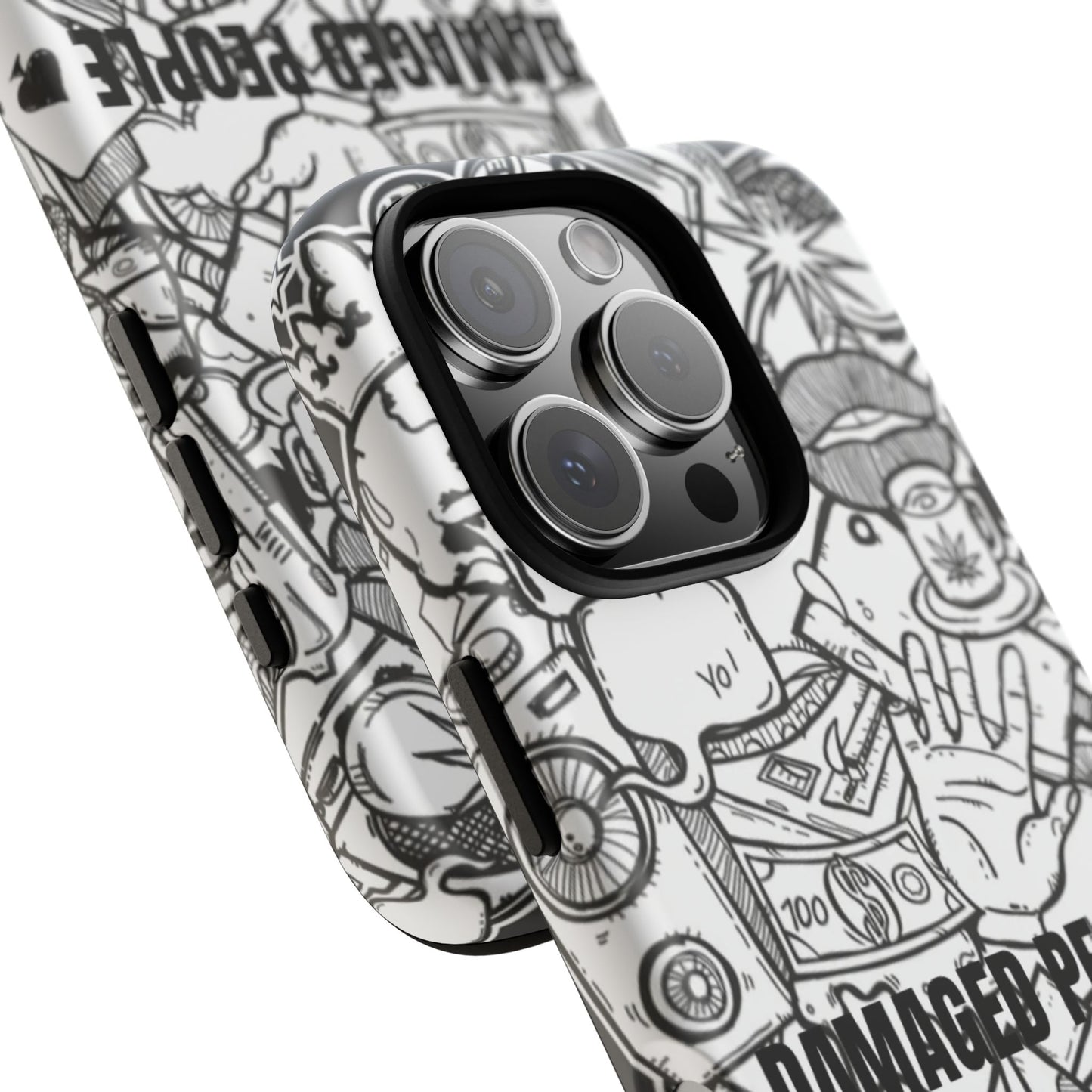 Tough Cases - Damaged People Phone Case - Edgy Vintage Design for Creative Spirits