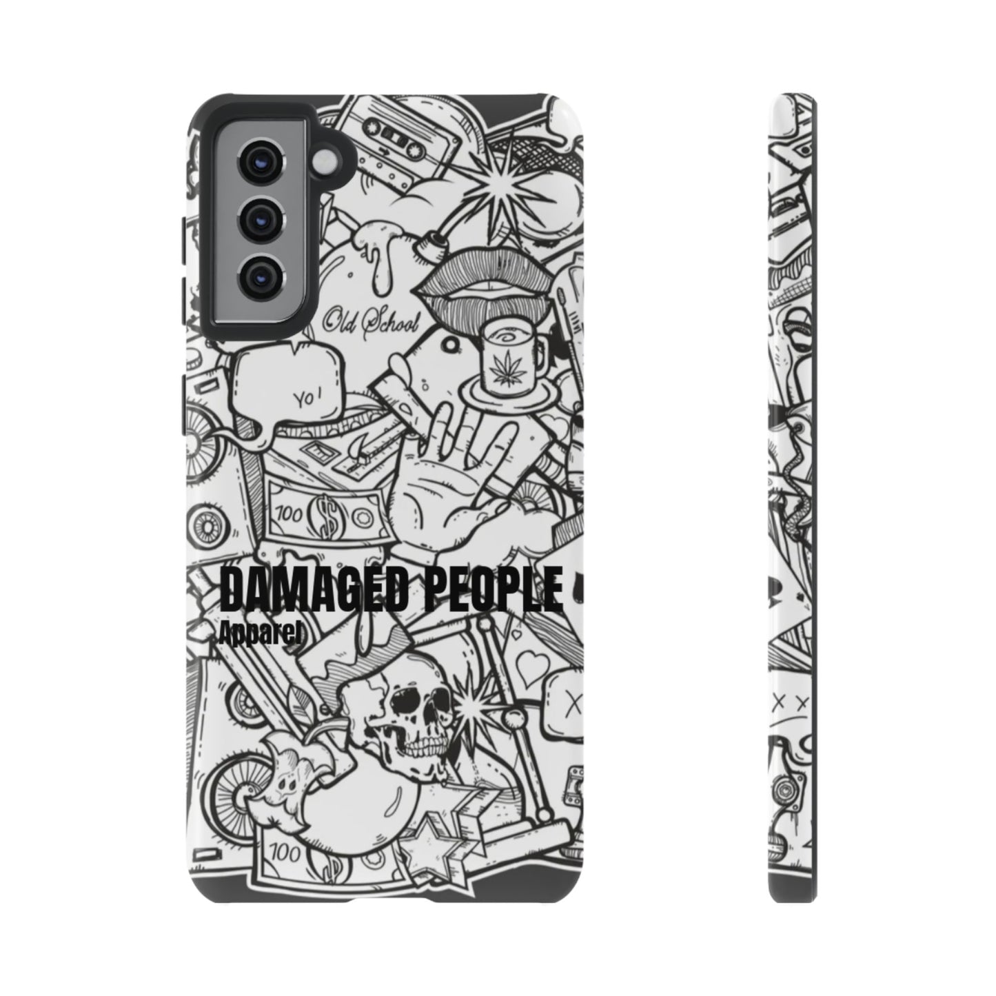 Tough Cases - Damaged People Phone Case - Edgy Vintage Design for Creative Spirits