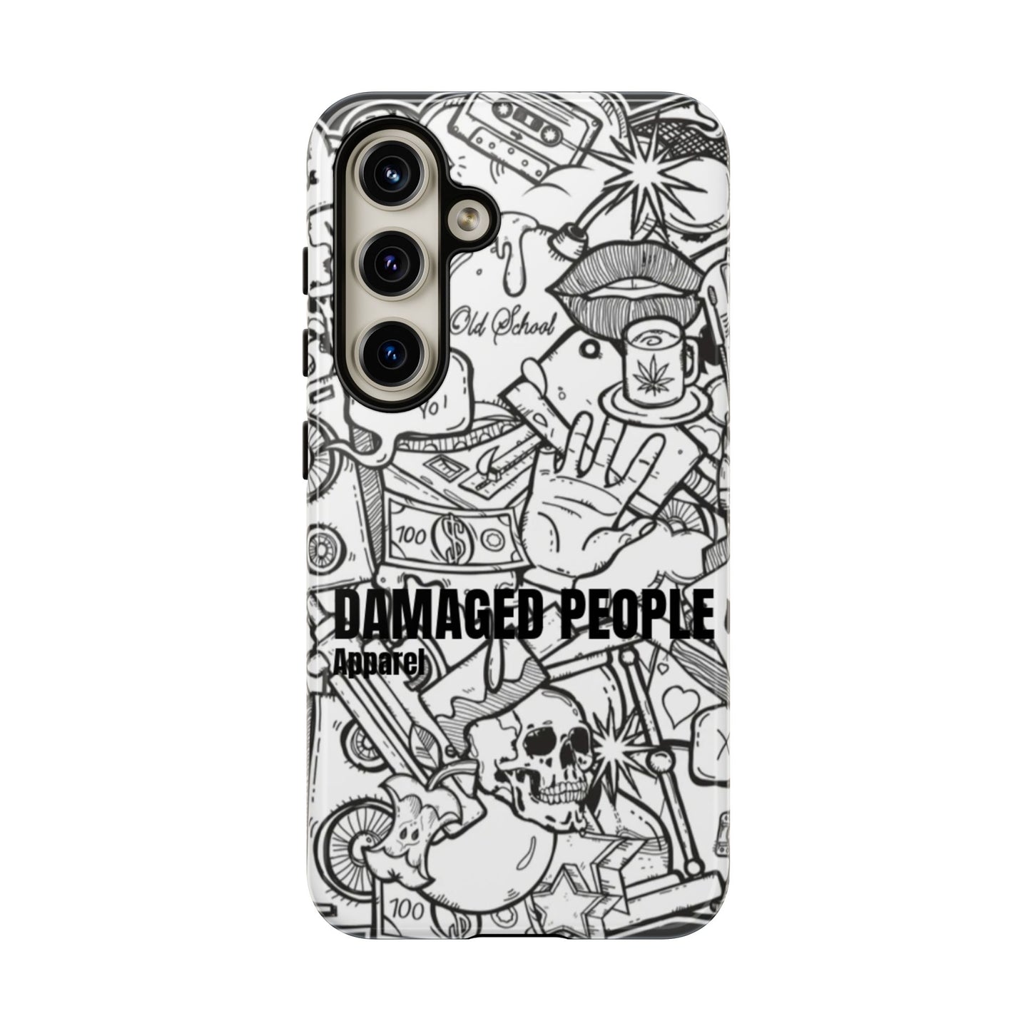 Tough Cases - Damaged People Phone Case - Edgy Vintage Design for Creative Spirits