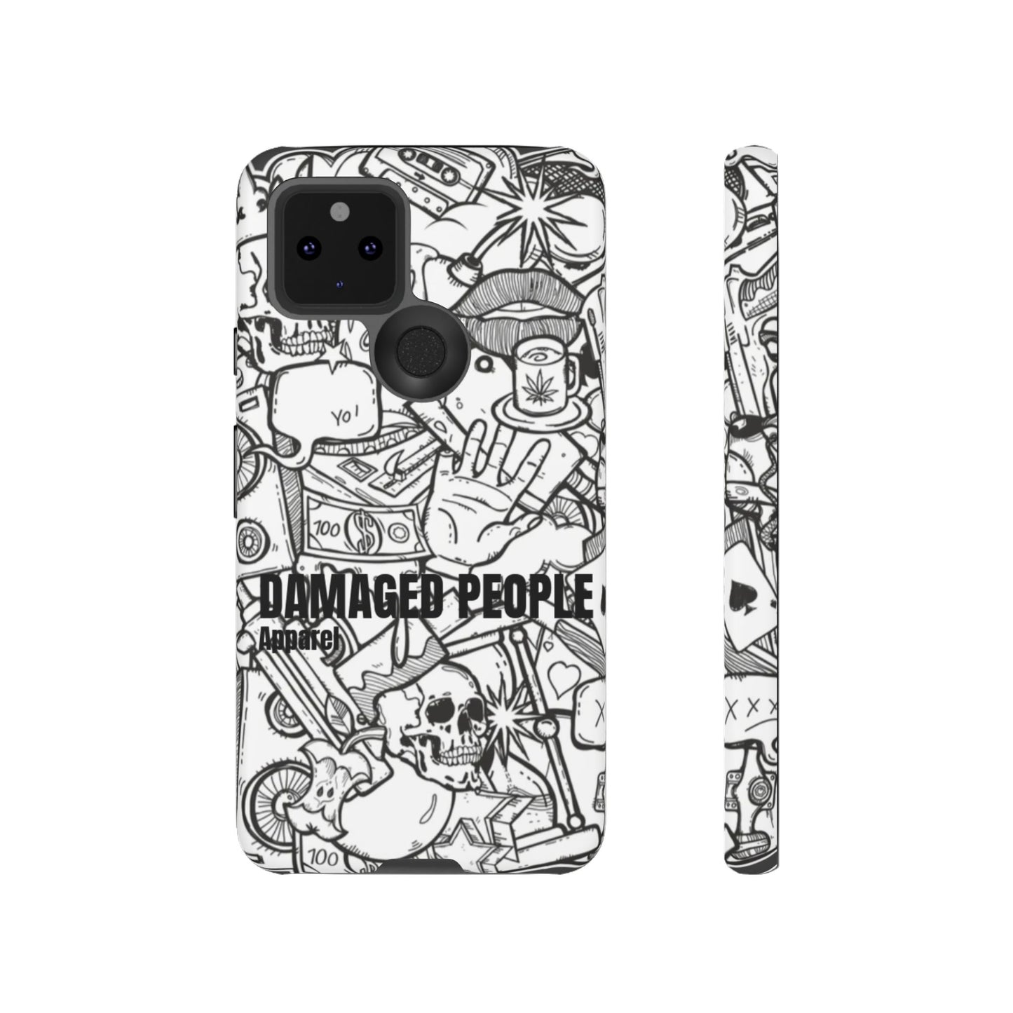 Tough Cases - Damaged People Phone Case - Edgy Vintage Design for Creative Spirits