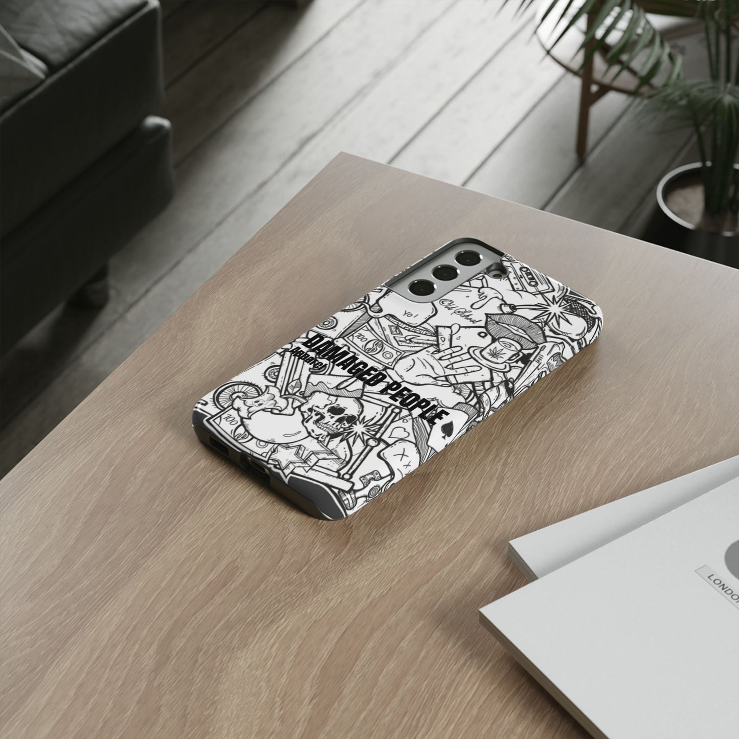Tough Cases - Damaged People Phone Case - Edgy Vintage Design for Creative Spirits