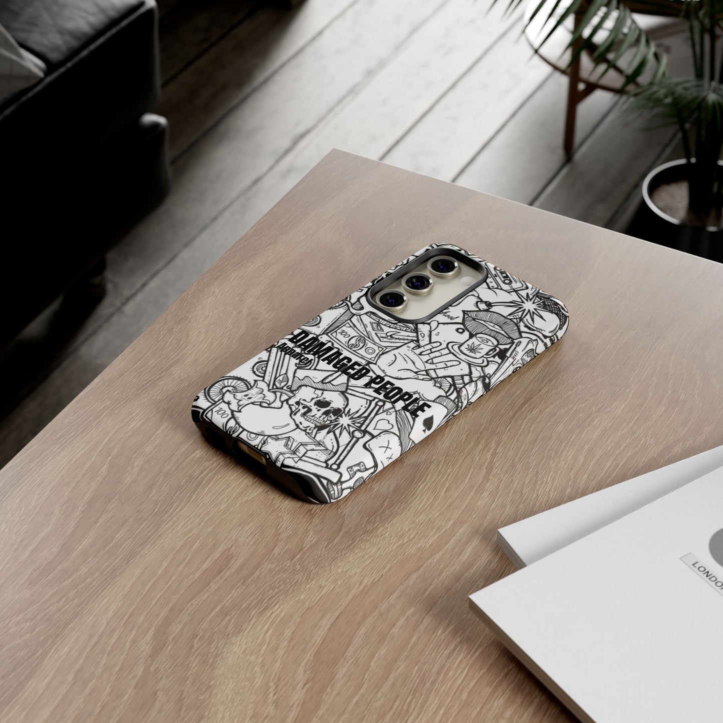 Tough Cases - Damaged People Phone Case - Edgy Vintage Design for Creative Spirits