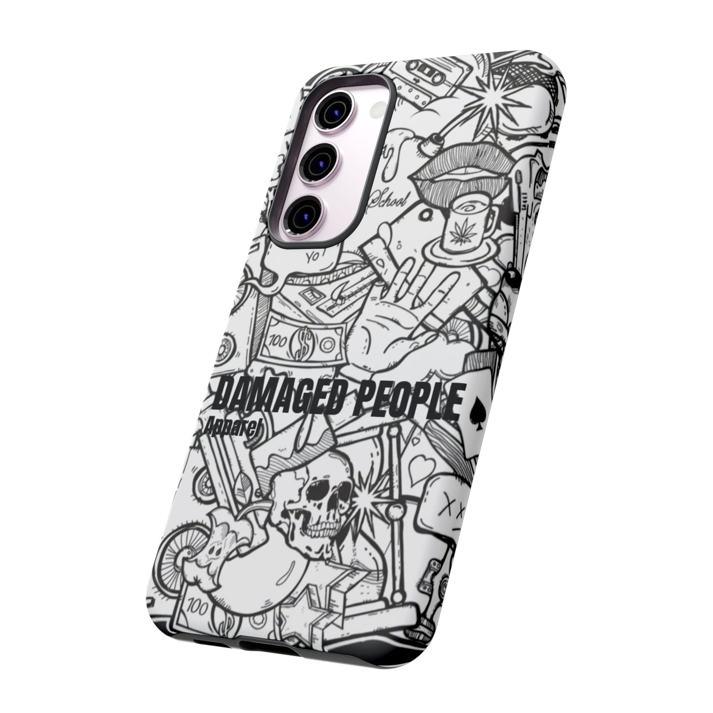 Tough Cases - Damaged People Phone Case - Edgy Vintage Design for Creative Spirits