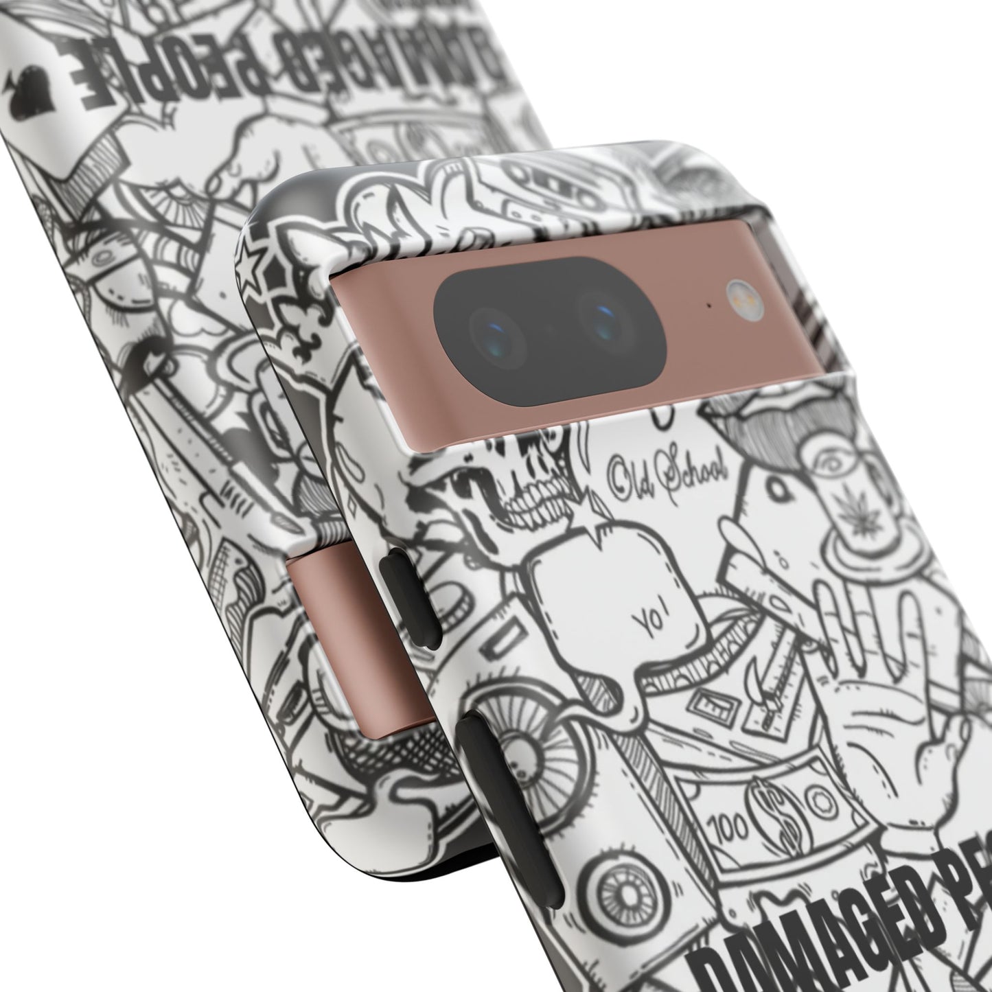 Tough Cases - Damaged People Phone Case - Edgy Vintage Design for Creative Spirits