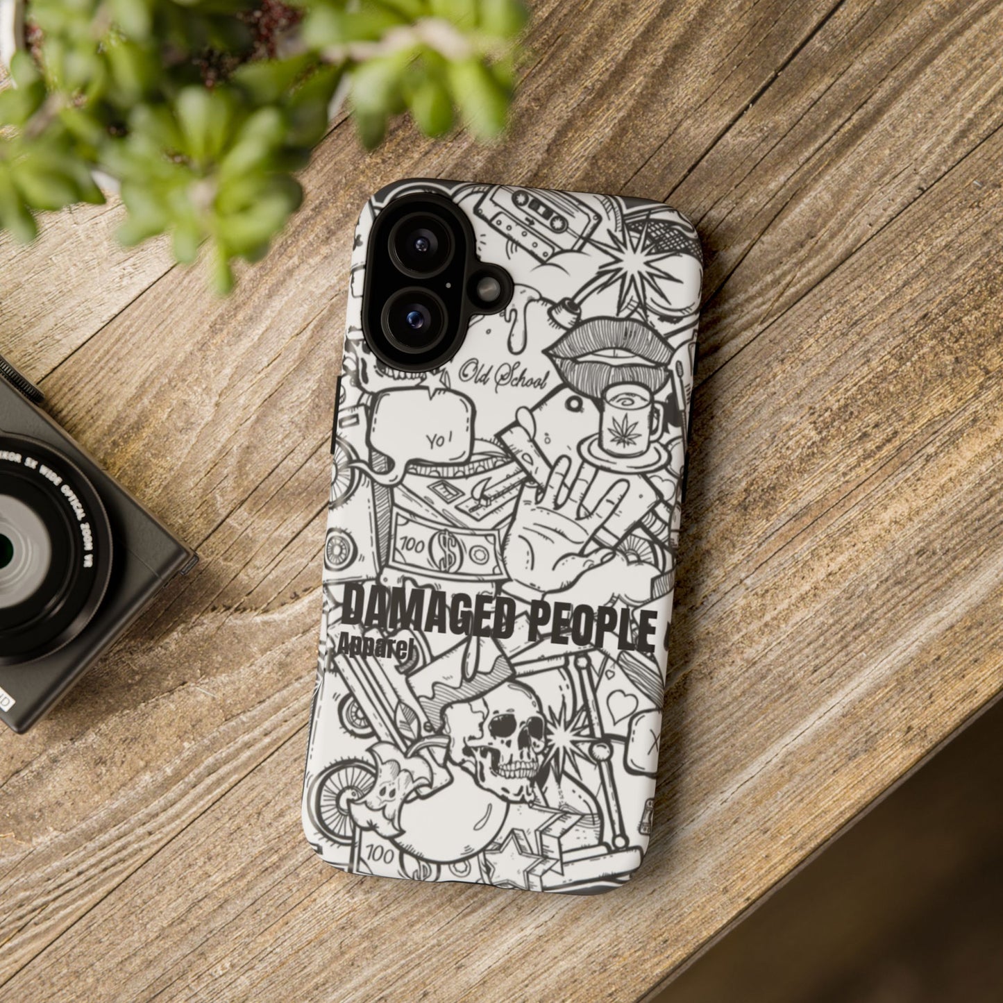 Tough Cases - Damaged People Phone Case - Edgy Vintage Design for Creative Spirits