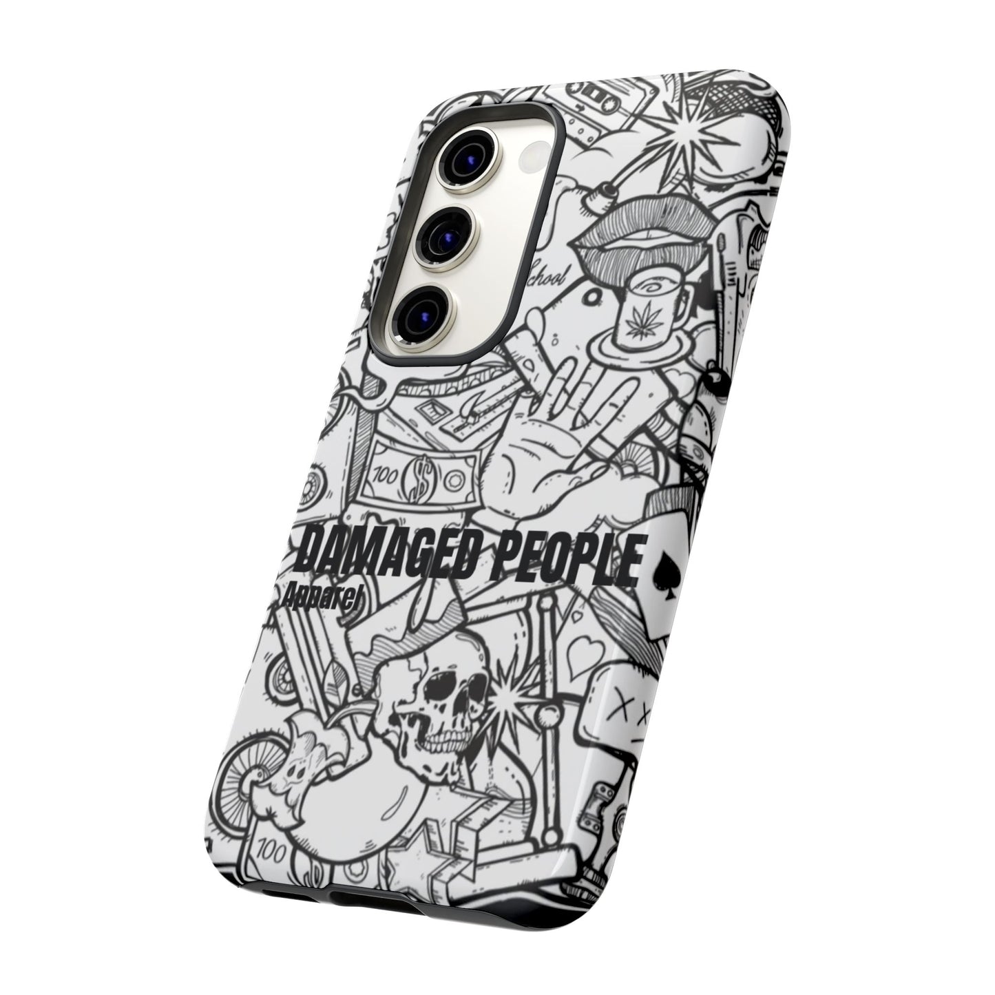 Tough Cases - Damaged People Phone Case - Edgy Vintage Design for Creative Spirits
