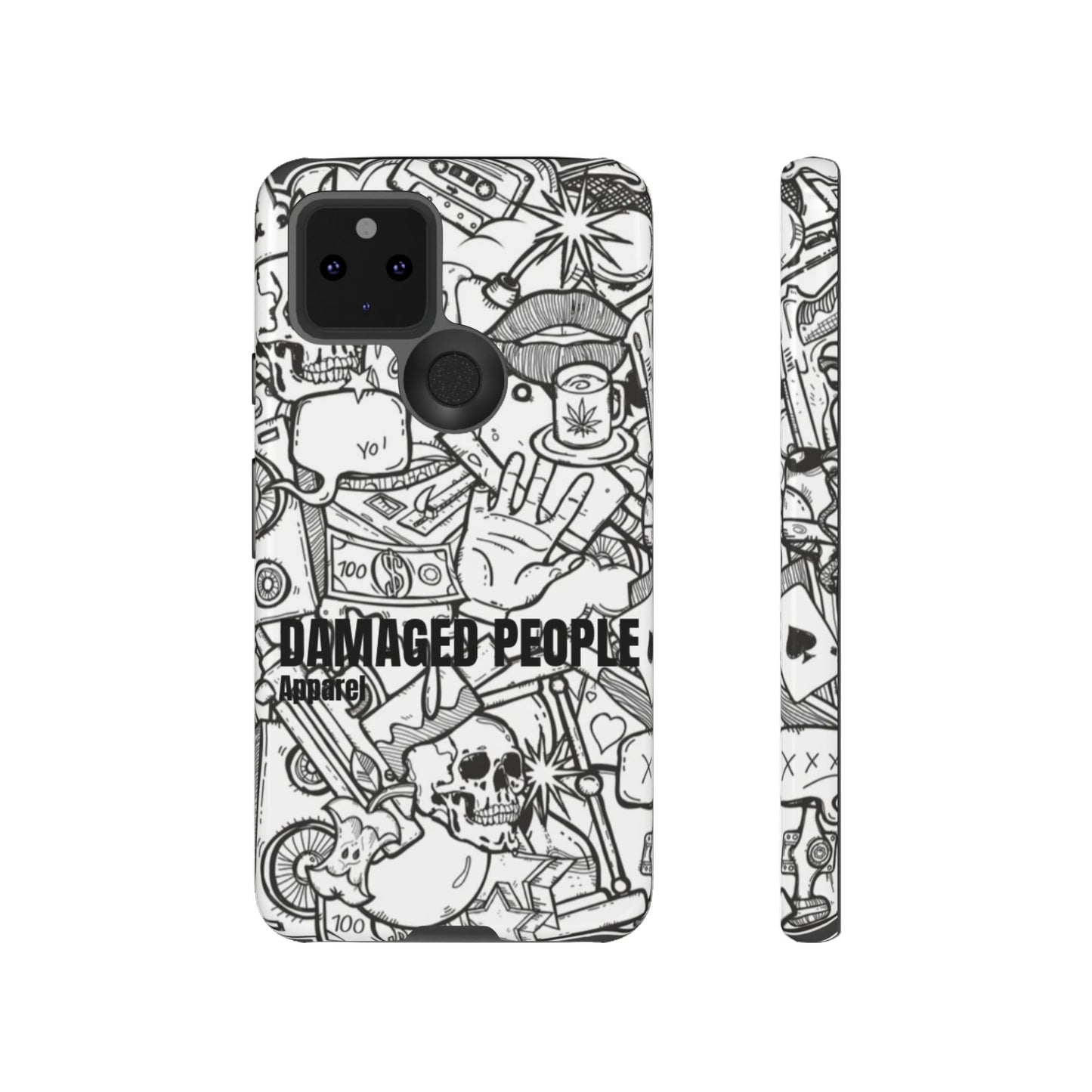 Tough Cases - Damaged People Phone Case - Edgy Vintage Design for Creative Spirits