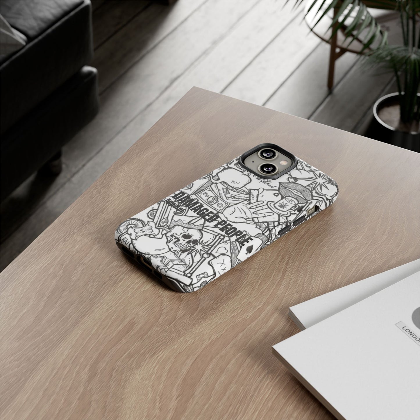 Tough Cases - Damaged People Phone Case - Edgy Vintage Design for Creative Spirits