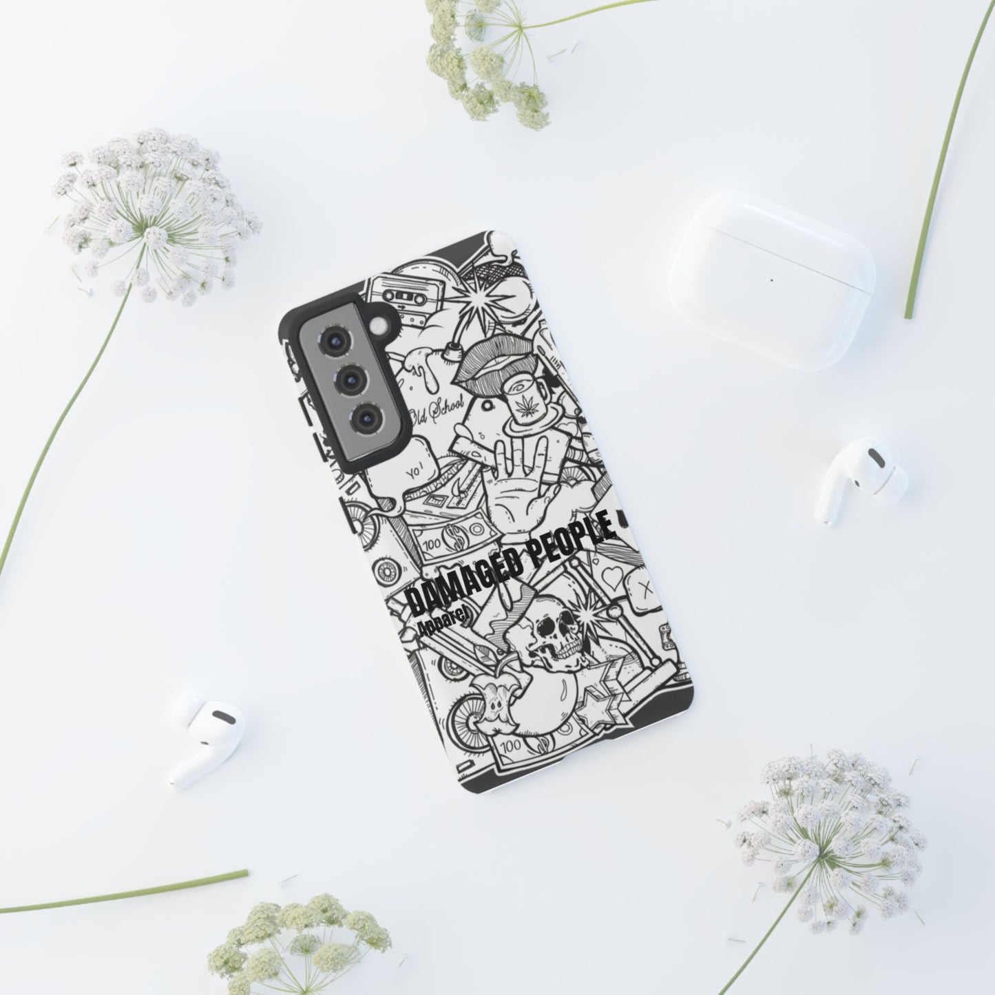 Tough Cases - Damaged People Phone Case - Edgy Vintage Design for Creative Spirits