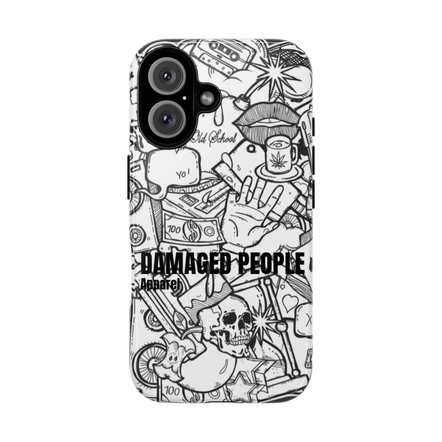Tough Cases - Damaged People Phone Case - Edgy Vintage Design for Creative Spirits