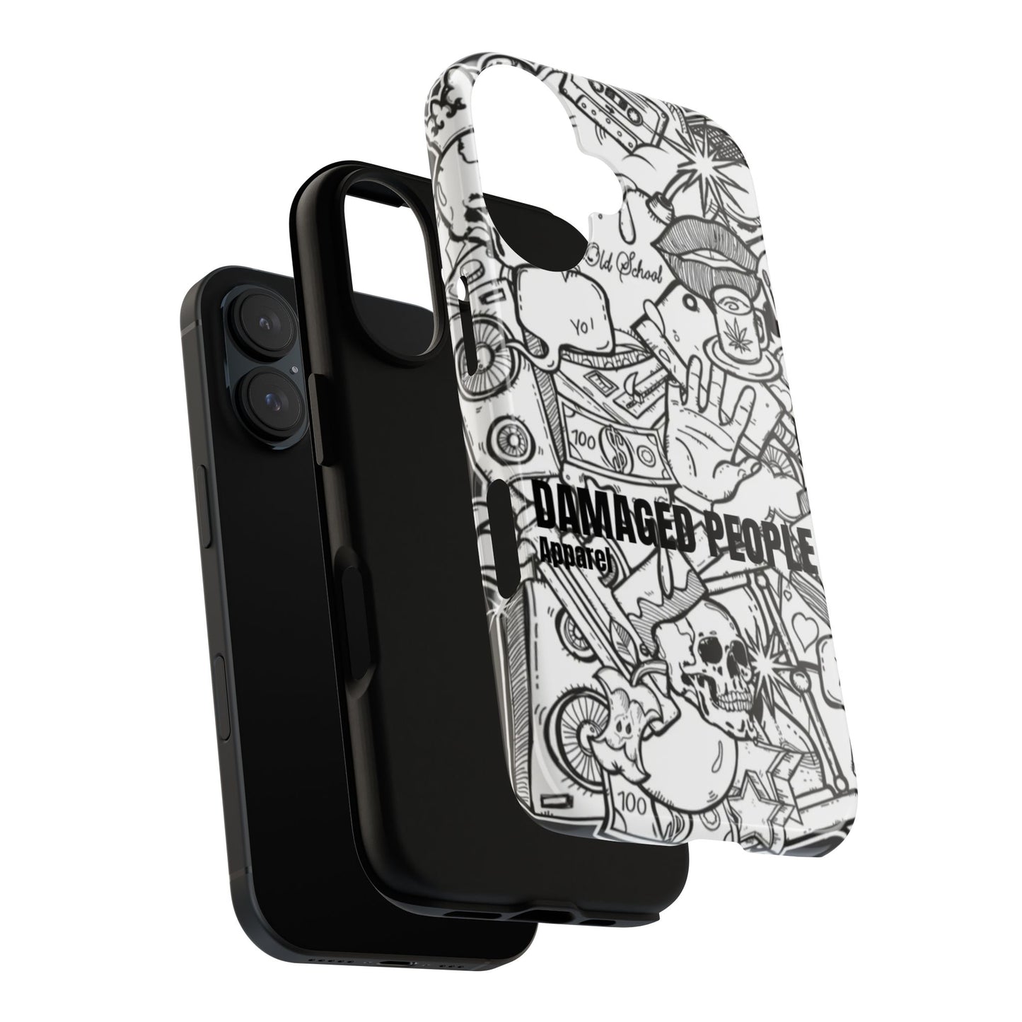 Tough Cases - Damaged People Phone Case - Edgy Vintage Design for Creative Spirits