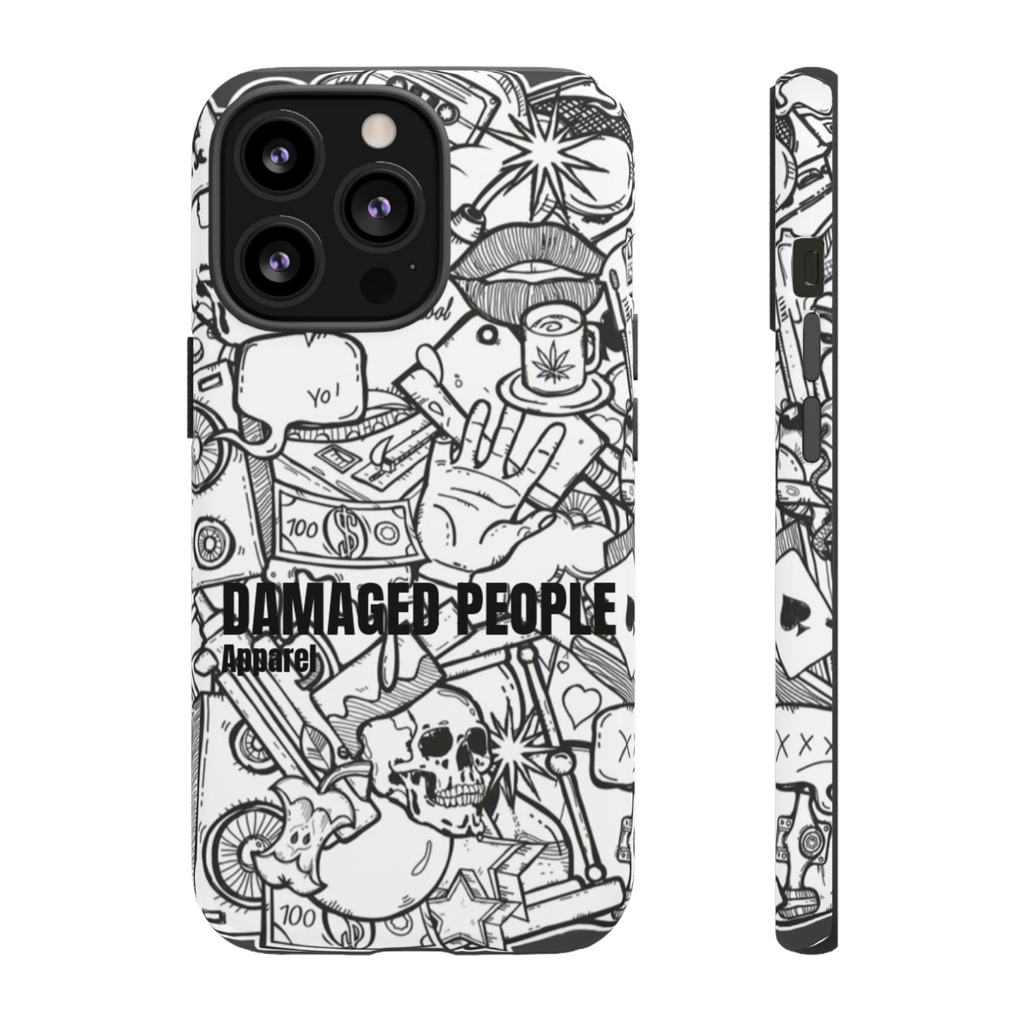 Tough Cases - Damaged People Phone Case - Edgy Vintage Design for Creative Spirits