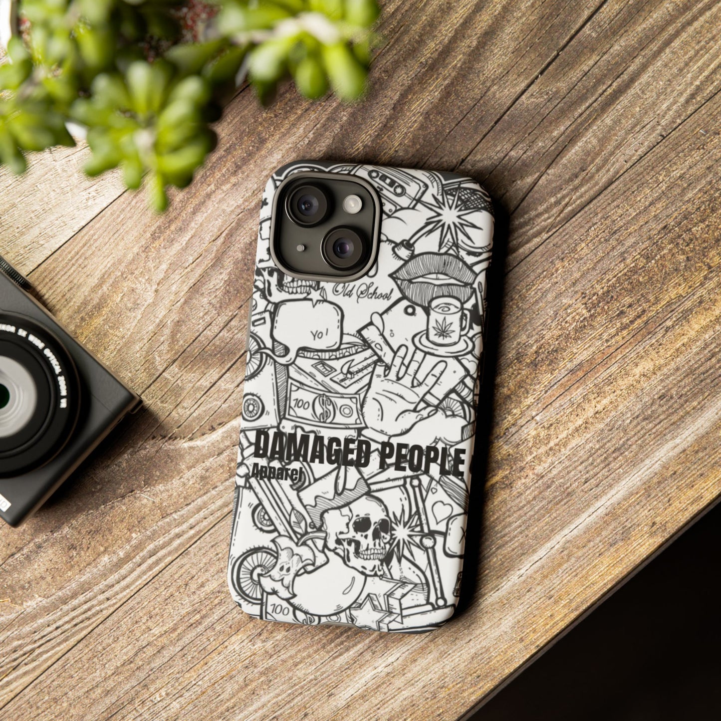 Tough Cases - Damaged People Phone Case - Edgy Vintage Design for Creative Spirits