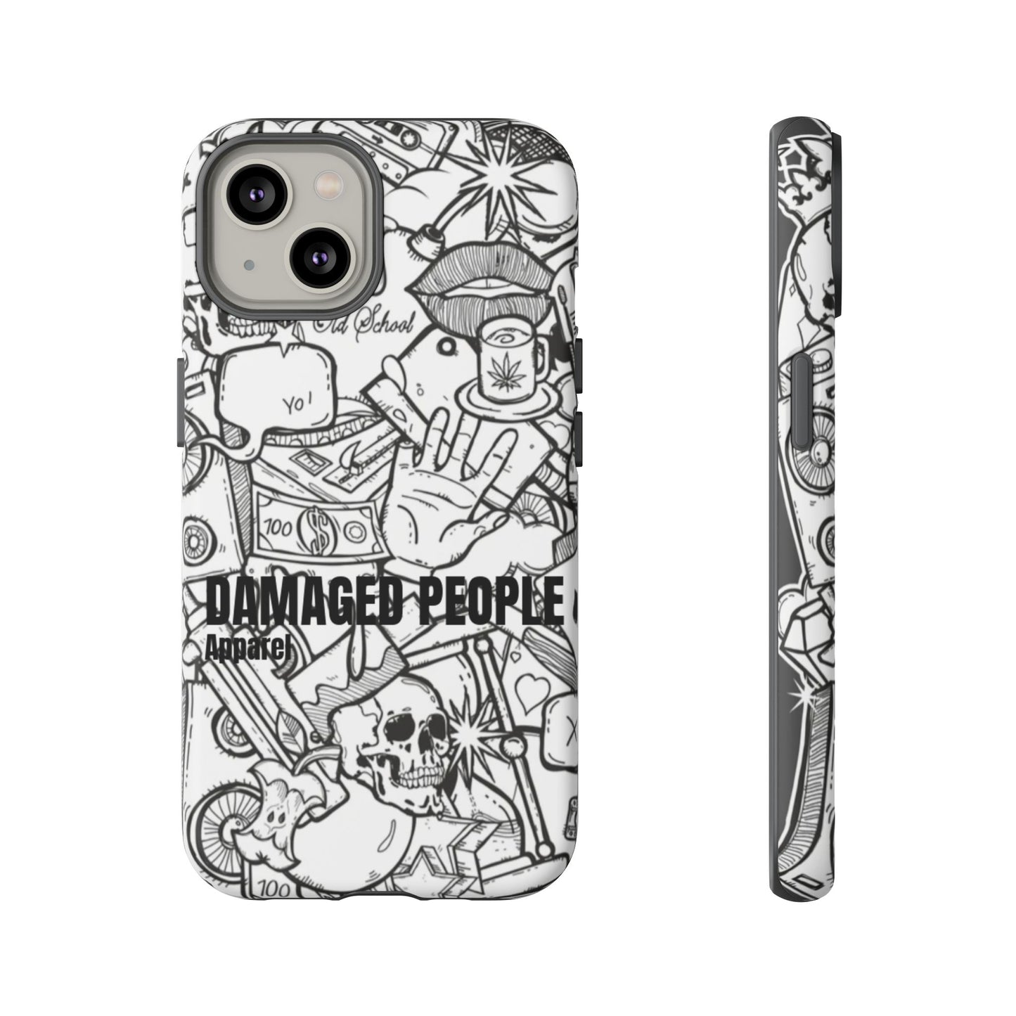 Tough Cases - Damaged People Phone Case - Edgy Vintage Design for Creative Spirits