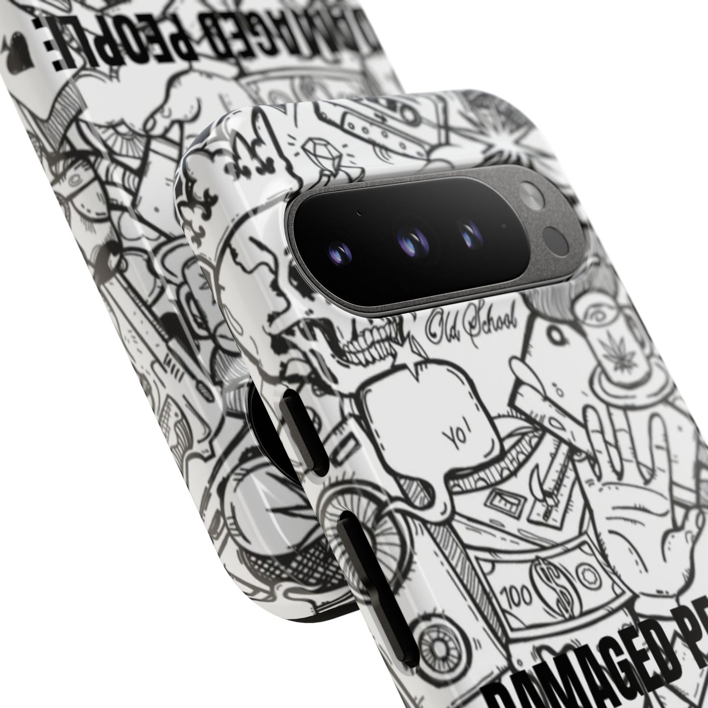 Tough Cases - Damaged People Phone Case - Edgy Vintage Design for Creative Spirits