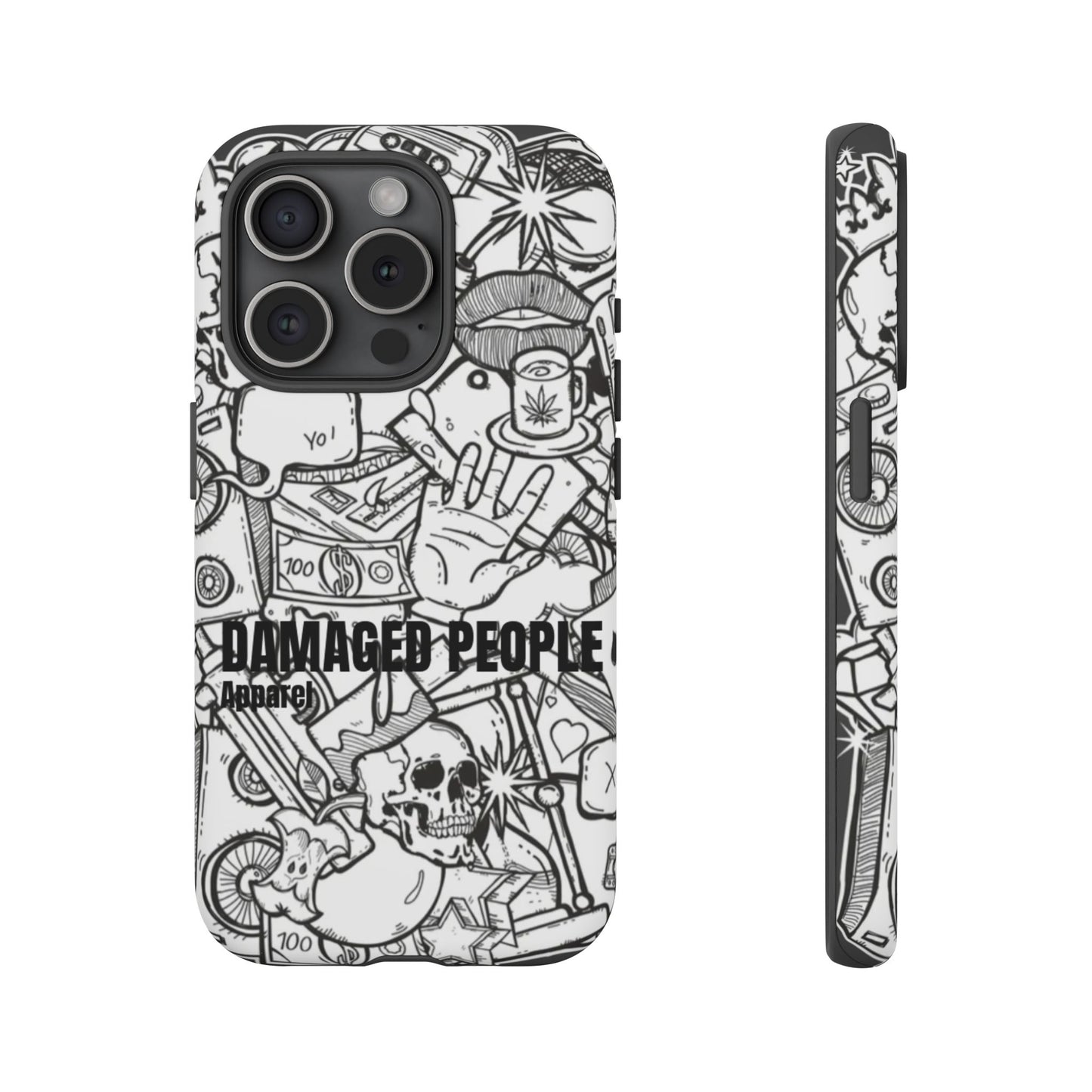 Tough Cases - Damaged People Phone Case - Edgy Vintage Design for Creative Spirits