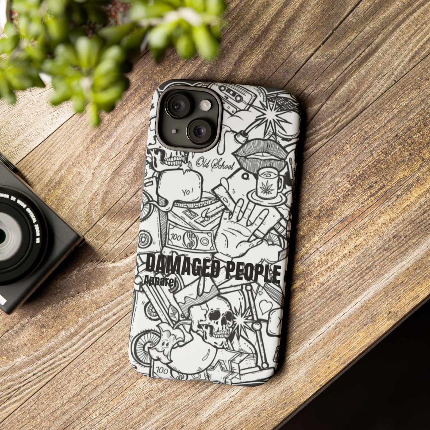 Tough Cases - Damaged People Phone Case - Edgy Vintage Design for Creative Spirits
