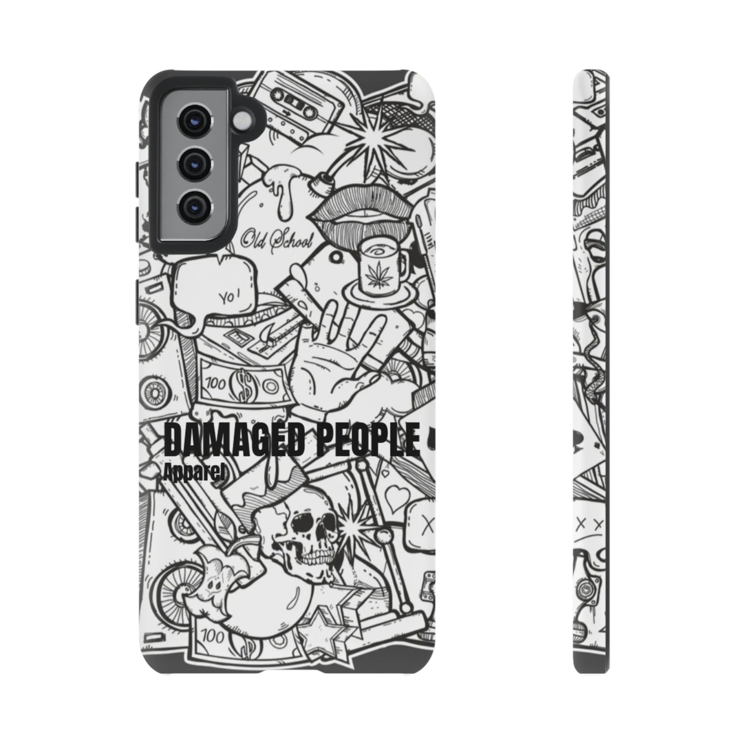 Tough Cases - Damaged People Phone Case - Edgy Vintage Design for Creative Spirits