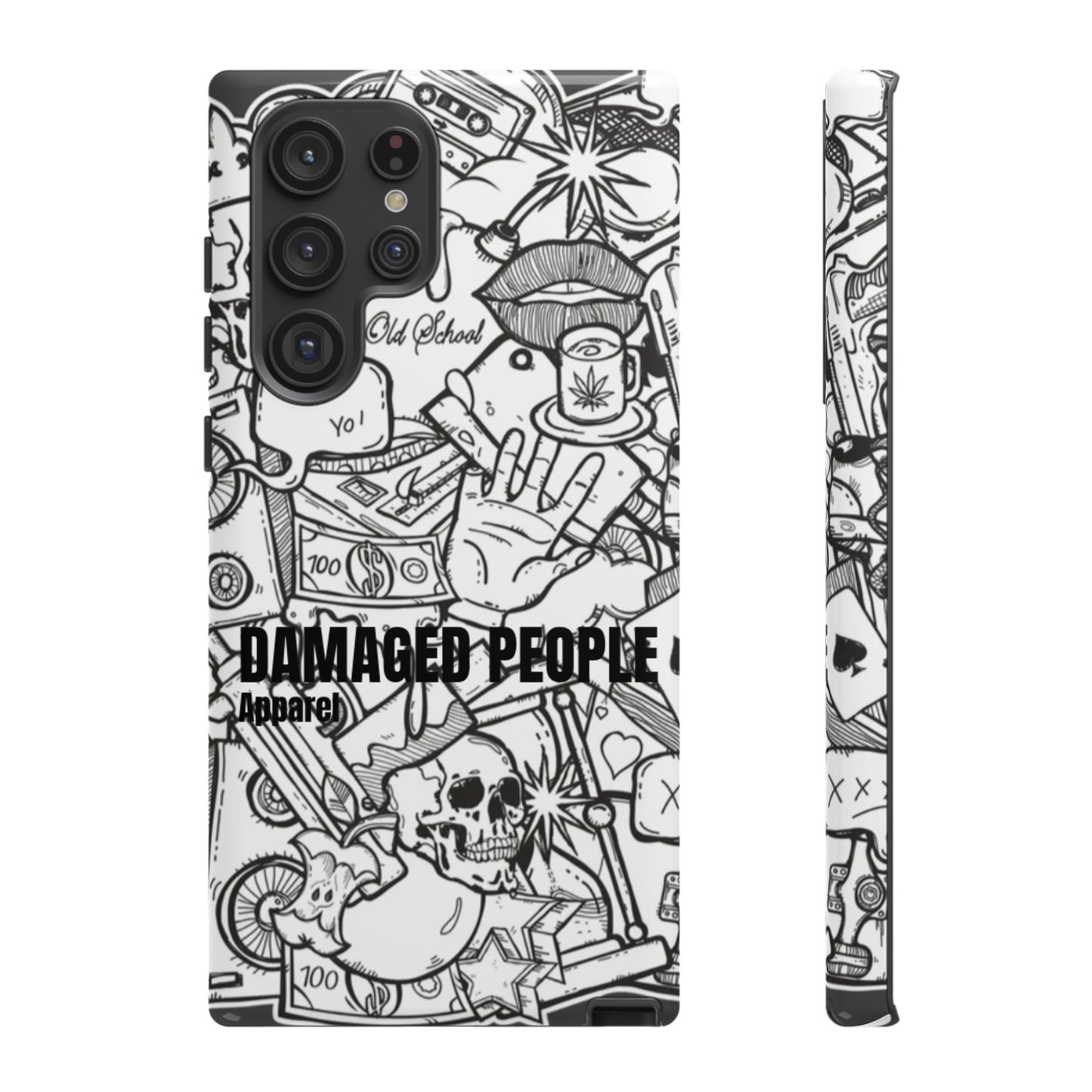 Tough Cases - Damaged People Phone Case - Edgy Vintage Design for Creative Spirits