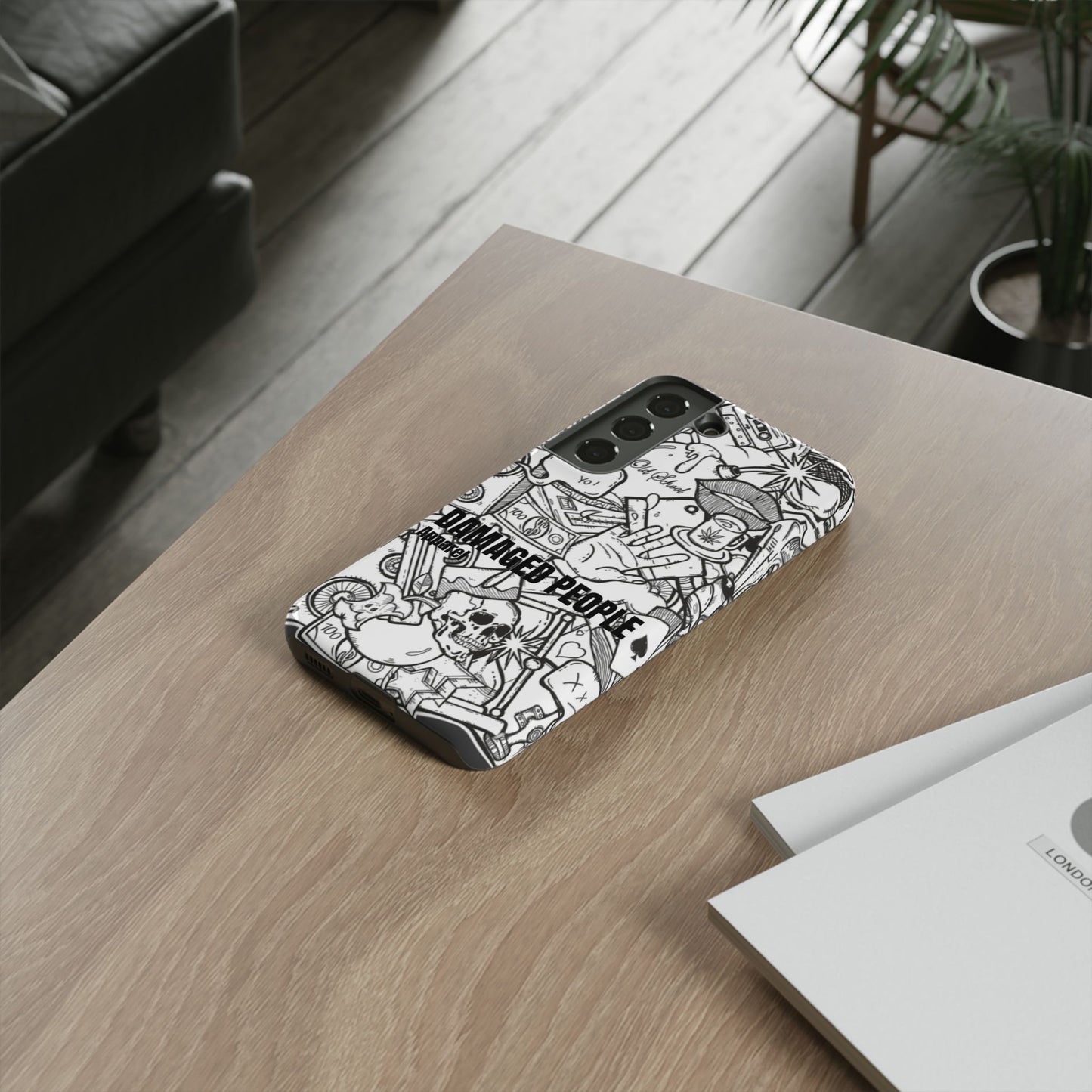 Tough Cases - Damaged People Phone Case - Edgy Vintage Design for Creative Spirits