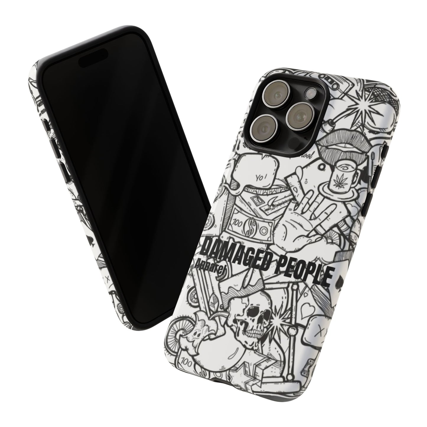 Tough Cases - Damaged People Phone Case - Edgy Vintage Design for Creative Spirits