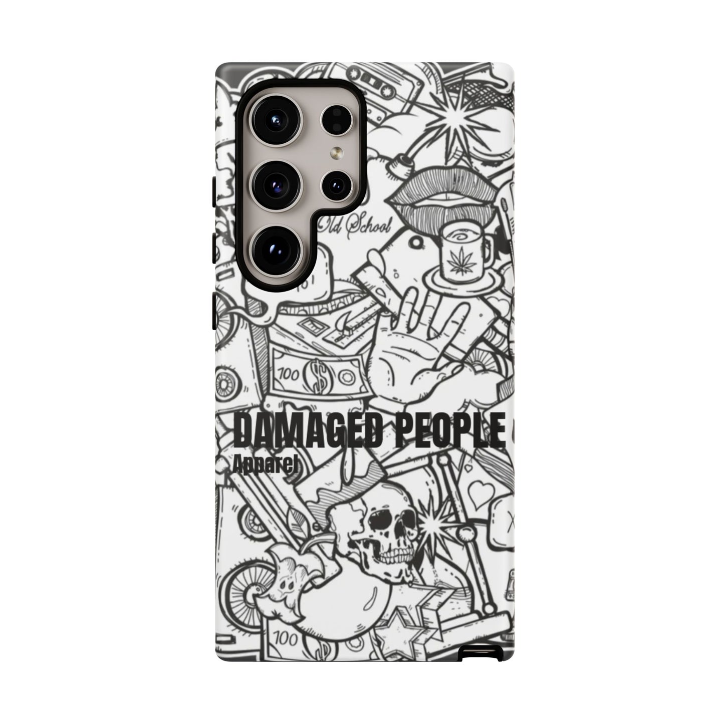 Tough Cases - Damaged People Phone Case - Edgy Vintage Design for Creative Spirits