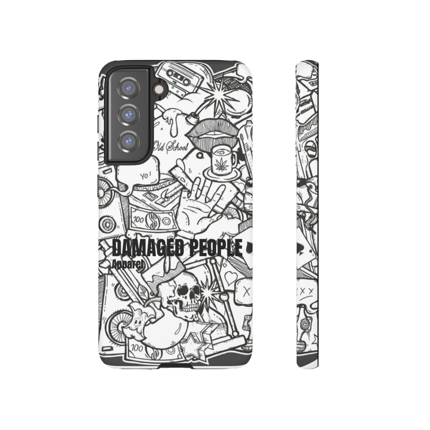 Tough Cases - Damaged People Phone Case - Edgy Vintage Design for Creative Spirits