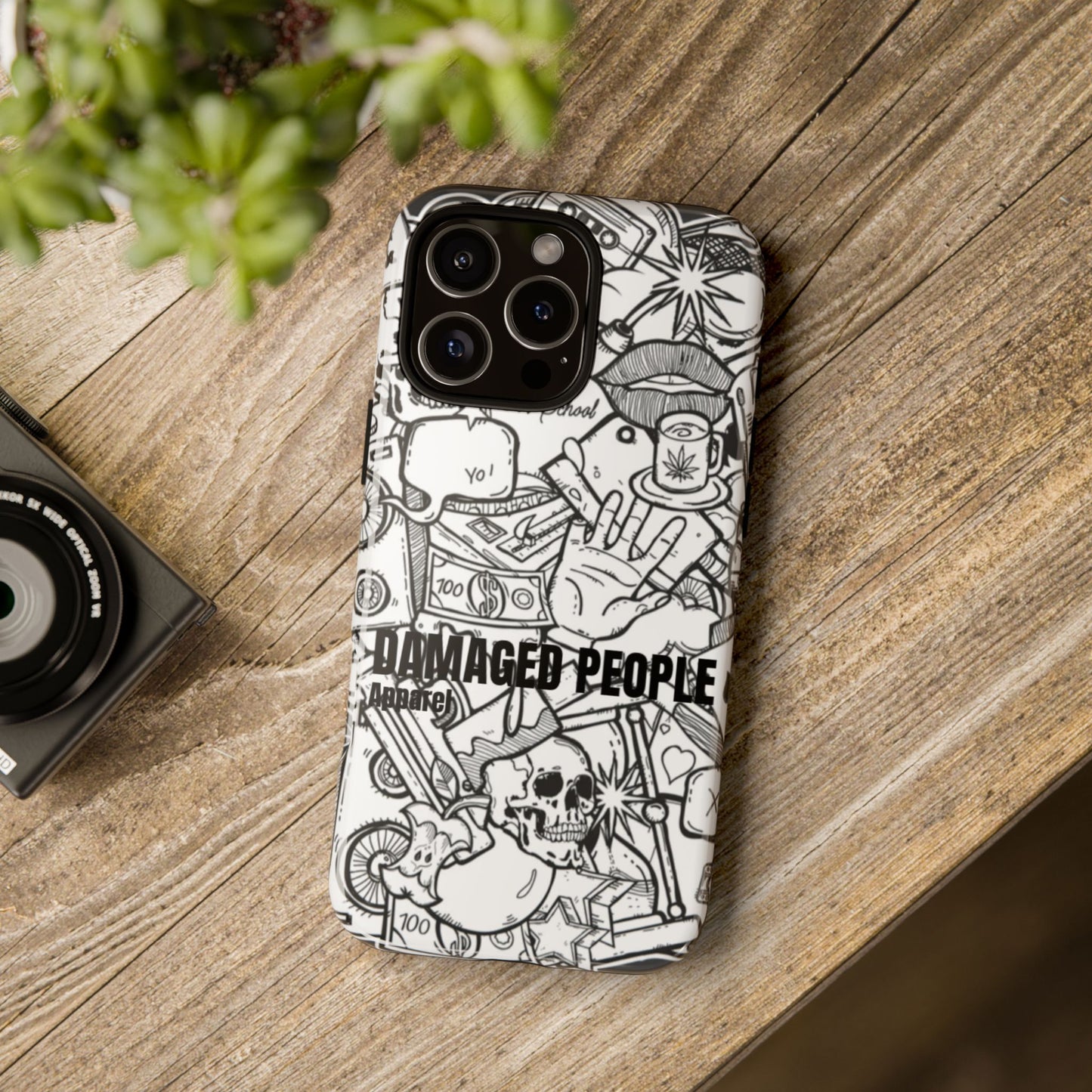 Tough Cases - Damaged People Phone Case - Edgy Vintage Design for Creative Spirits
