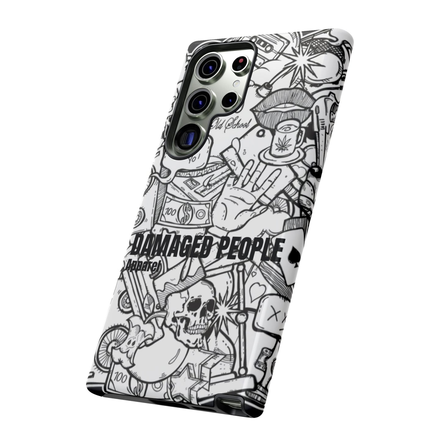 Tough Cases - Damaged People Phone Case - Edgy Vintage Design for Creative Spirits