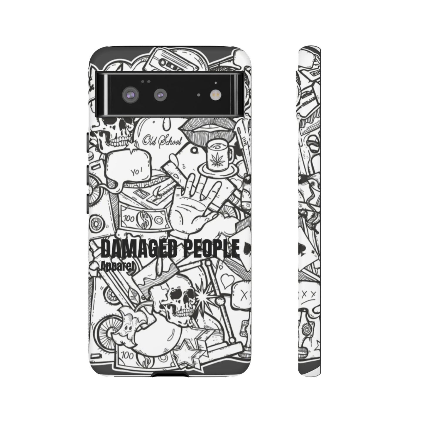 Tough Cases - Damaged People Phone Case - Edgy Vintage Design for Creative Spirits