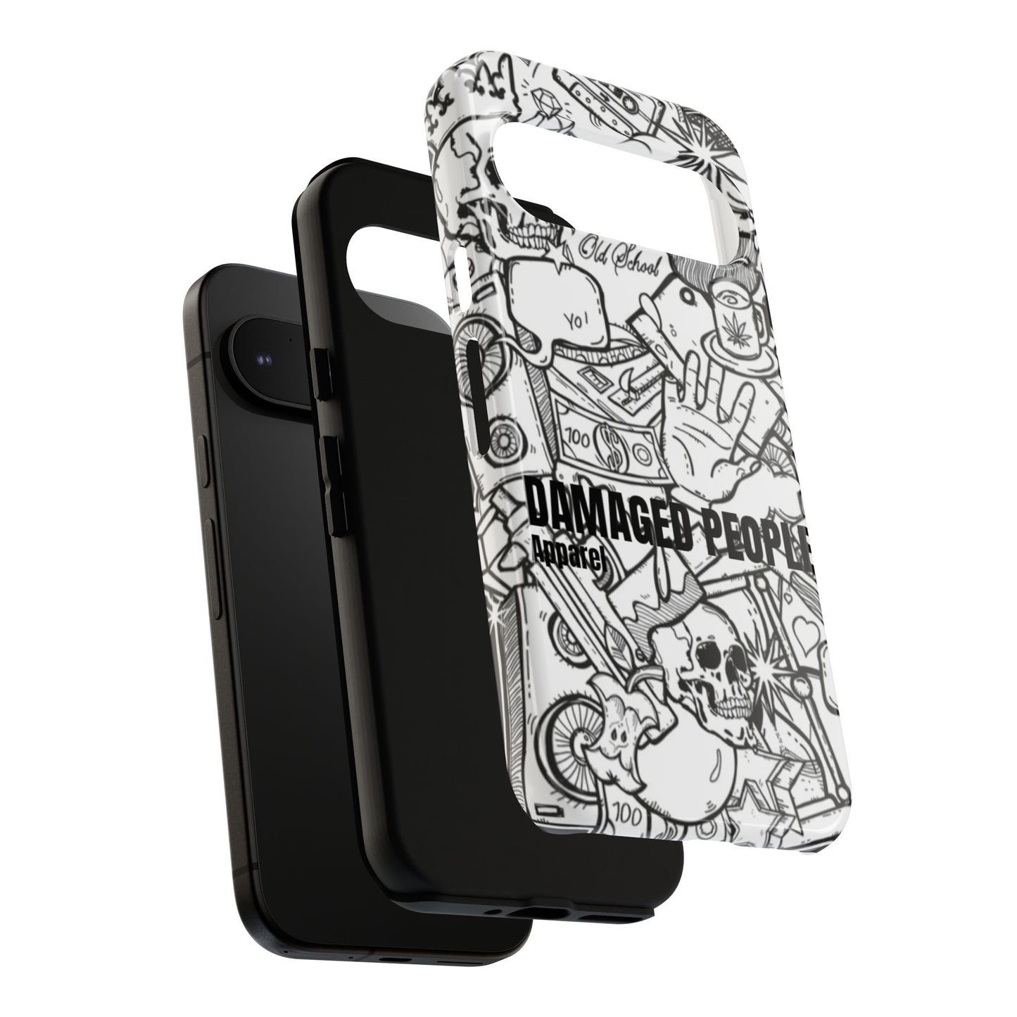 Tough Cases - Damaged People Phone Case - Edgy Vintage Design for Creative Spirits