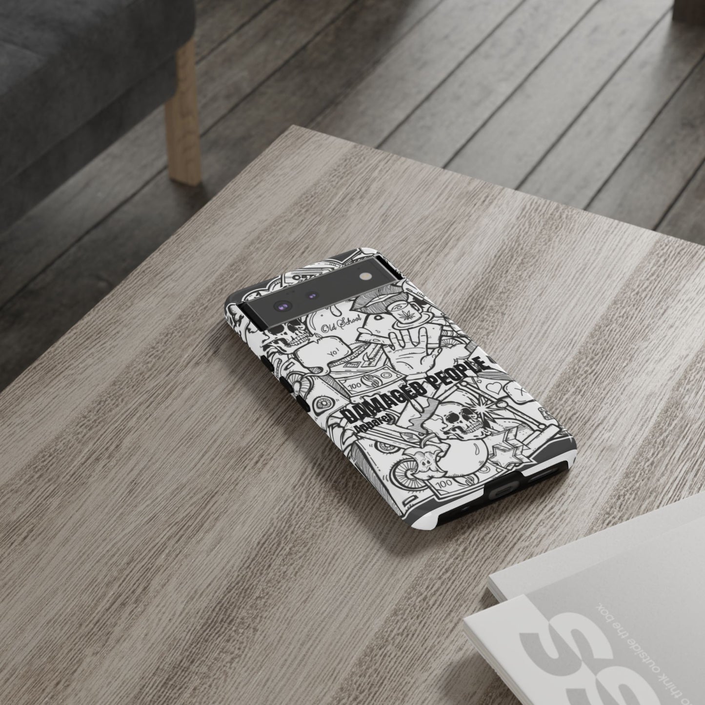 Tough Cases - Damaged People Phone Case - Edgy Vintage Design for Creative Spirits