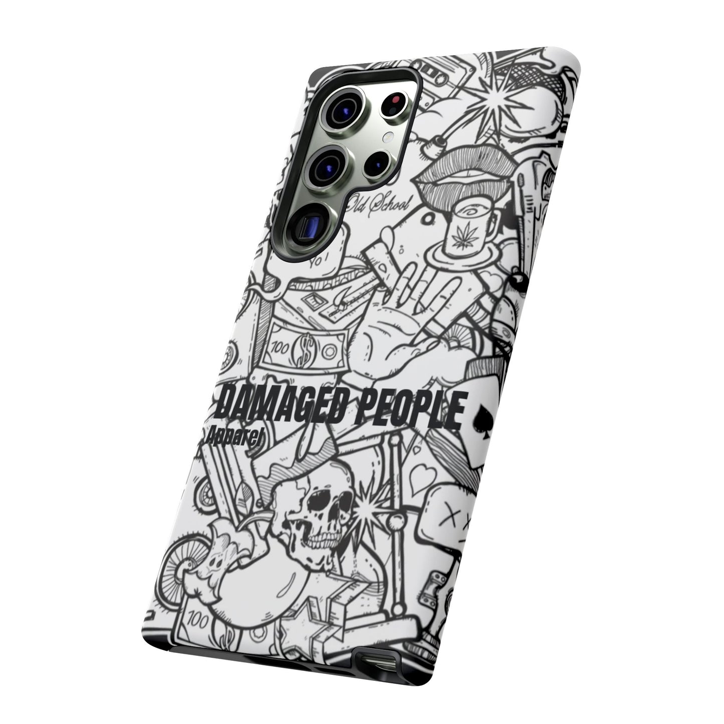 Tough Cases - Damaged People Phone Case - Edgy Vintage Design for Creative Spirits