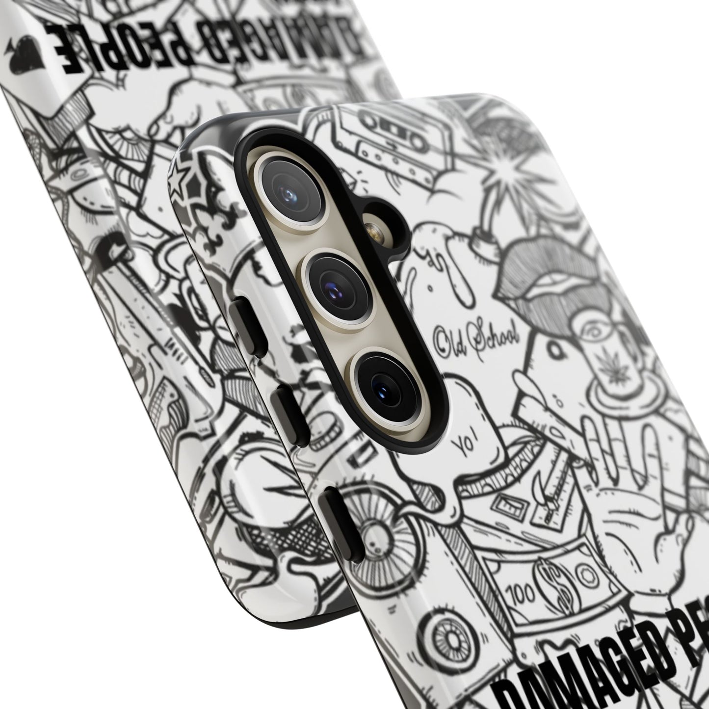 Tough Cases - Damaged People Phone Case - Edgy Vintage Design for Creative Spirits