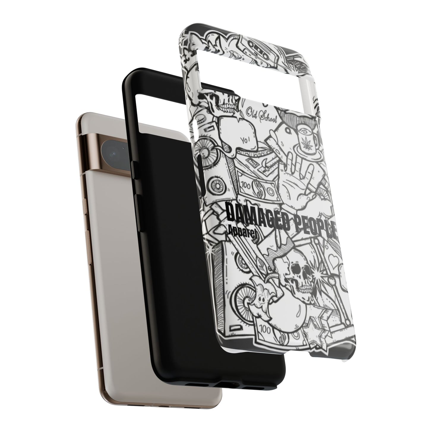 Tough Cases - Damaged People Phone Case - Edgy Vintage Design for Creative Spirits
