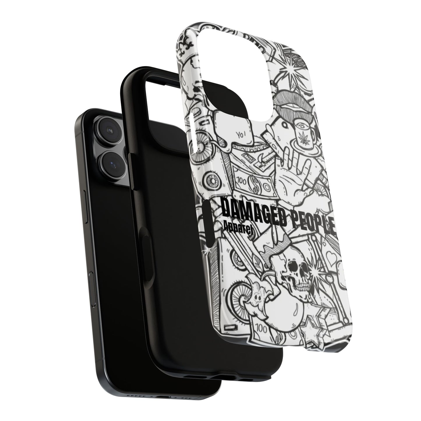 Tough Cases - Damaged People Phone Case - Edgy Vintage Design for Creative Spirits