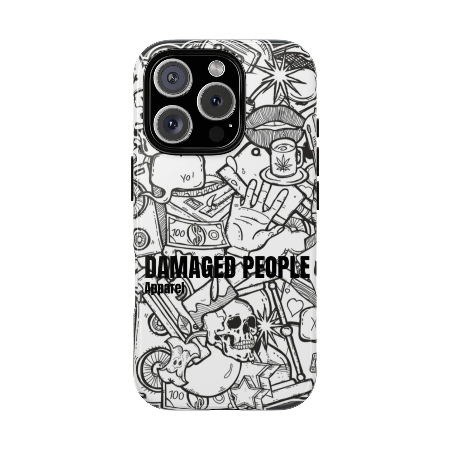 Tough Cases - Damaged People Phone Case - Edgy Vintage Design for Creative Spirits