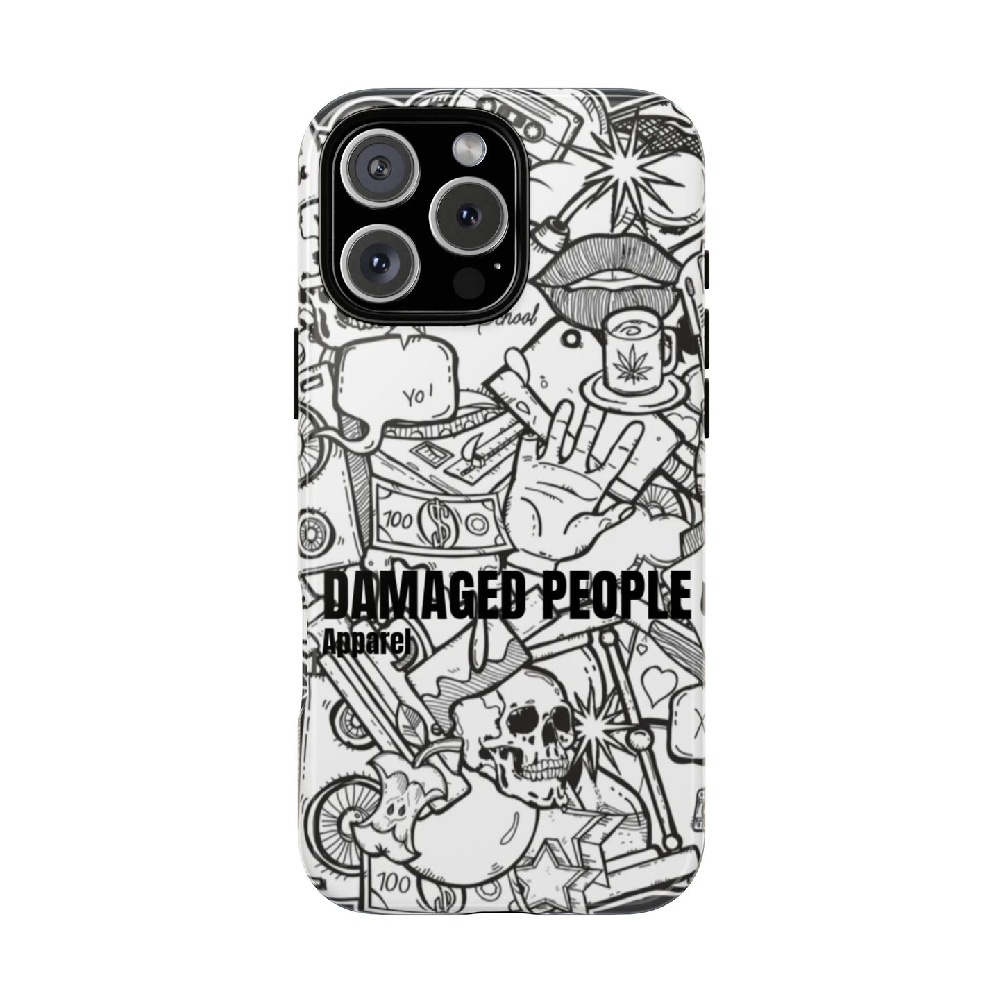 Tough Cases - Damaged People Phone Case - Edgy Vintage Design for Creative Spirits